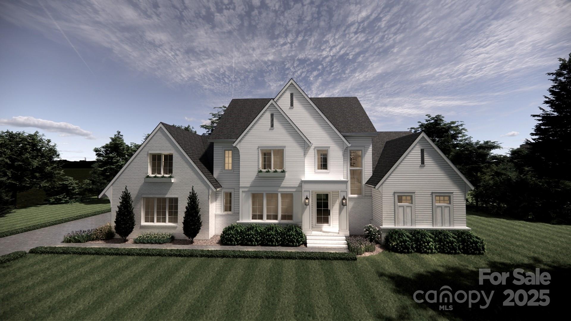 Proposed new construction home to be built by ES Johnson Builders in the new community of Four Oaks.  This proposed home, called Ivy Thistle is the answer for a simple, yet elegant home that harkens us back to another time. The main floor is meant to feel large and open. The front entry welcomes you into a two-story area with a breathtaking staircase made of wrought iron newels and balusters and white oak handrail. The white oak is continued throughout in the extra wide hardwood floors. The kitchen is the hub of the downstairs as it overlooks the rear yard, dining, and family spaces. The chef of the family will enjoy the commercial appliances and the nearby scullery which spills out to a dedicated grilling terrace.  As we continue in the primary suite you met with large windows that have a great view of the rear yard. Look up and see an elegant, vaulted ceiling with beams. Large vanities, two headed shower and large pedestal tube invite you to relax. The upper floor is made to accommodate the modern growing family. Each bedroom has its own bath. Bedroom #3 is made as a bunk suite for that visiting family or a large family. The large bonus room and flex space allows you extra space and the opportunity to customize your home to your entertainment needs.   Located in the desirable area of Huntersville, minutes to shopping, retail, Birkdale Village & Lake Norman.