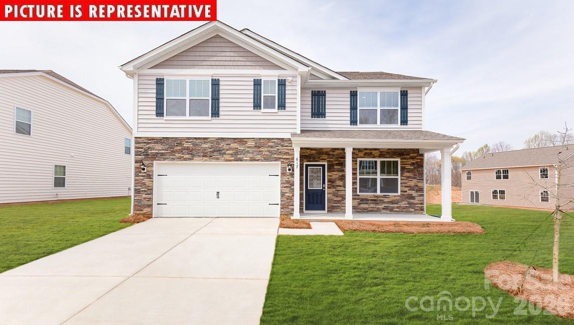 Popular Hayden plan with great upgrades in our new Cardinal Creek community complete with Pool and Playground!! Beautiful kitchen with White Cabinets, Gas Range, White Quartz countertops, and tile backsplash! Guest bedroom and bathroom on main. Spacious office with French doors. Modern fireplace in Great room! Large Owner's Suite with great closet space and private bathroom. Call today for updates!