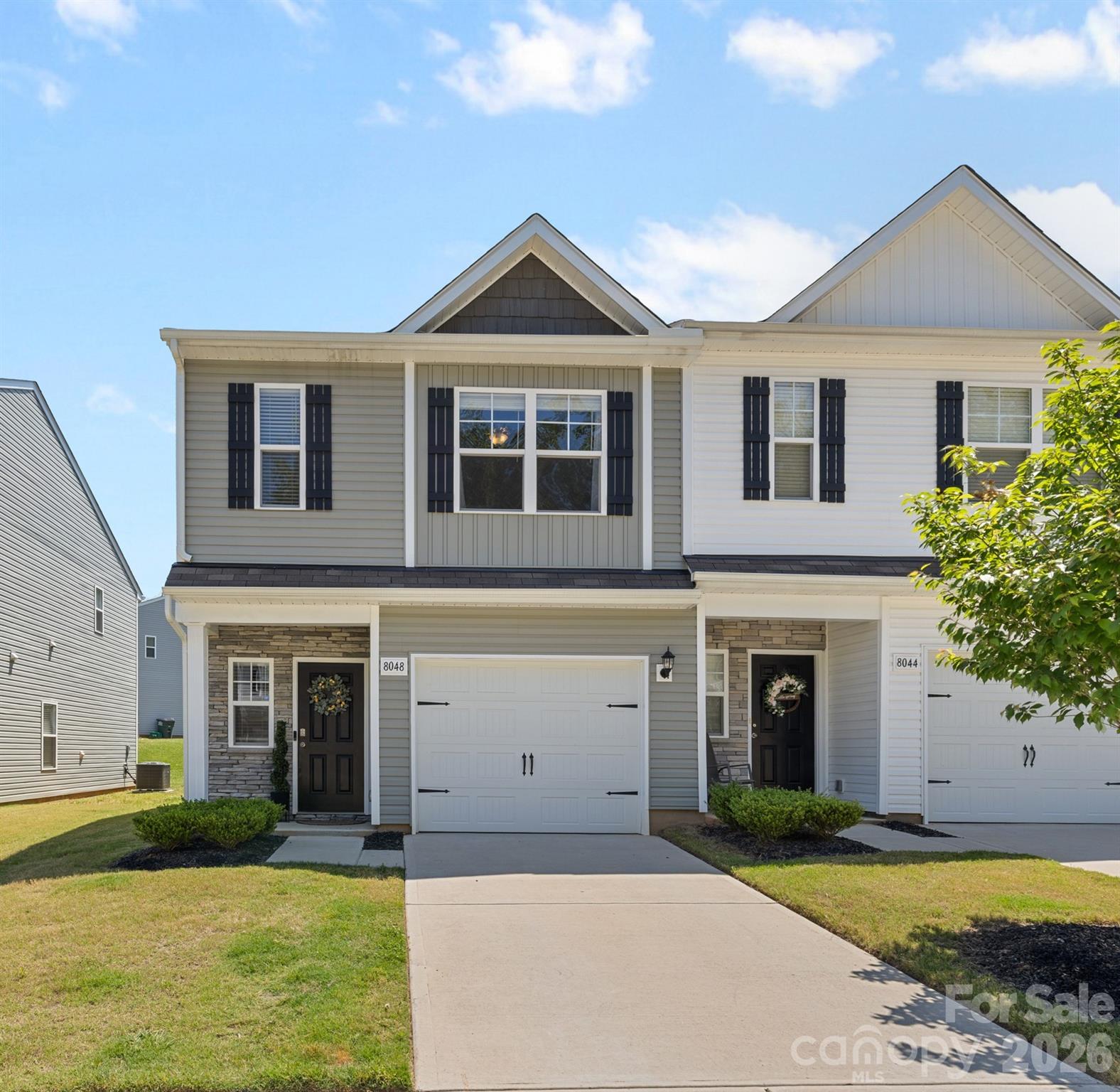 BACK ON MARKET DUE TO BUYER'S LOAN FALLING THROUGH! Their loss is your gain! Like New End-Unit Townhome with garage in Desirable Kingstree Community! This immaculate, move-in-ready end unit offers the perfect blend of modern comfort, thoughtful design, and convenient location. Step inside to find an open, inviting main level with durable LVP flooring. The spacious living room features a cozy electric fireplace, while the stylish kitchen boasts granite countertops, stainless appliances, espresso cabinetry, a generous pantry, and a breakfast bar. The dining area easily accommodates a large table—perfect for gatherings. Upstairs, the primary suite includes a massive walk-in closet and a deluxe bathroom with double sinks and an oversized shower. Two additional bedrooms share a full bathroom, offering plenty of space for family or guests. Outside your door, enjoy the Kingstree community amenities including a refreshing pool, clubhouse and playground. Plus, you’re just minutes from an abundance of dining, shopping, and entertainment options.
This maintenance-free home would make a great investment property as the community is presently under the 20% rental cap!
Exterior maintenance and lawn care included!