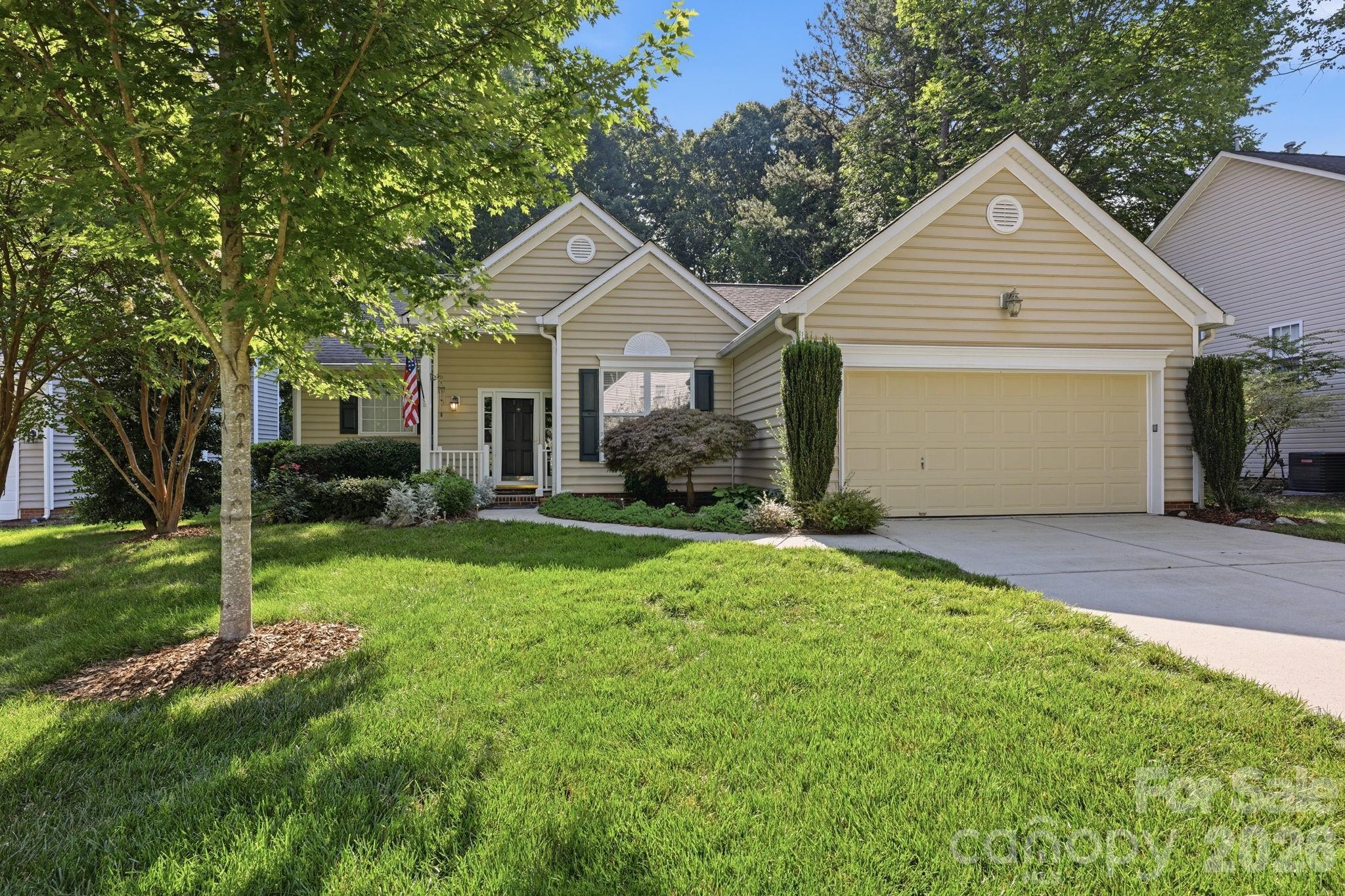 Beautifully maintained ranch home featuring a desirable split-bedroom floor plan and a private, wooded backyard. The level yard is enhanced by beautiful landscaping, creating exceptional curb appeal and outdoor enjoyment. Inside, you'll find a spacious kitchen with plenty of room for cooking and gathering, a freshly painted interior, and brand-new carpet throughout. New water heater installed this year, HVAC in 2023, and new roof in 2018.

This immaculate home also offers a two-car garage and is truly move-in ready. Conveniently located near greenways, shopping, restaurants, Birkdale, Target, and I-77, with easy access to all the recreational, dining, and entertainment amenities that Lake Norman has to offer. Cambridge Grove also has an active Pickleball Community! A wonderful opportunity to enjoy comfortable one-level living in a prime location.