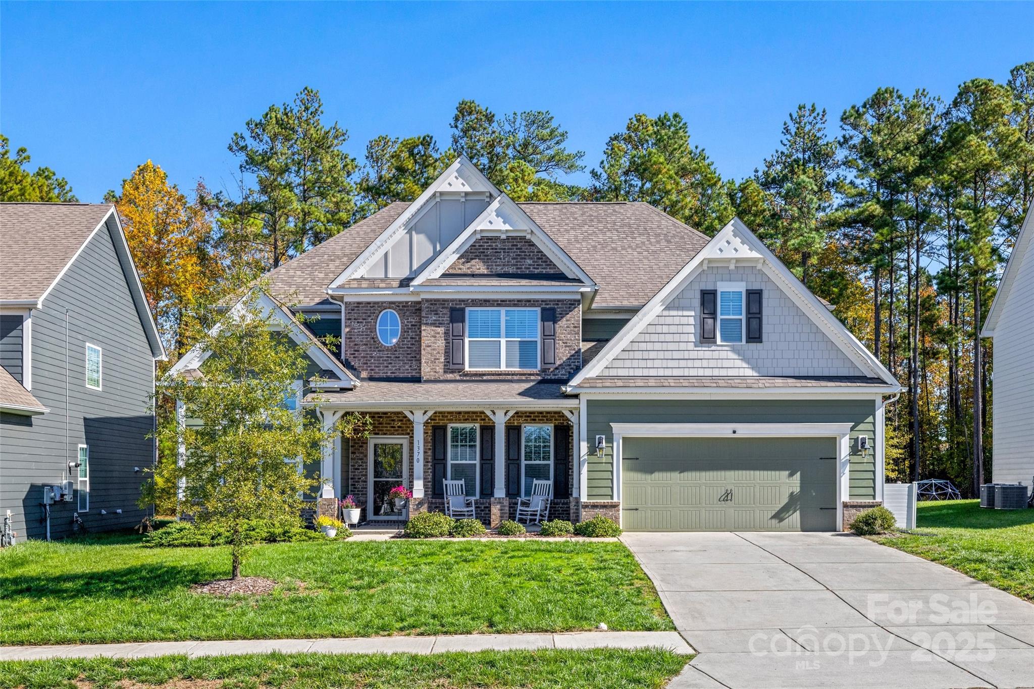 Welcome home to this beautiful move in ready home situated on a level lot backing up to trees. Home has an oversized guest bedroom with en-suite bathroom on main level for all of your visitors! Beautifully designed office space has vaulted ceilings and plenty of natural light flooding in. Across from the office you will find the formal dining room that flows into the butler's pantry which makes entertaining a breeze! You will also find not one but two living rooms to comfortably gather with all of your family and friends. A large island, double ovens, and gas range are just a few of the things that make up this kitchen of your dreams! Upstairs you will find the primary bedroom, which includes a large sitting area, en-suite bathroom as well as a large walk-in closet. Four additional bedrooms plus a large bonus room are all on the upper level as well. The laundry room is also located on the upper level. Many updates have been made throughout this home, inside and out, including a fully fenced in backyard where you will find the beautiful paver patio with fire pit, just in time for those cooler evenings. Welcome home!
