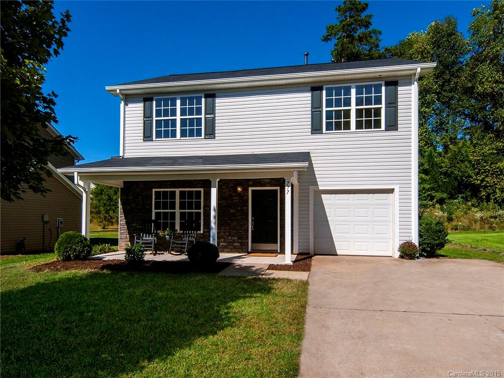 Don’t miss this one!  Move in ready w new paint, beautiful new wood laminate floors, new carpet, new paint, new stainless appliances and granite counters w 42 inch cabinets, fans in all bedrms, rocking chair front porch, quiet culdesac location, backs to trees w large flat backyard… quick access to I-77 but NO view of it!  Property qualifies for 100% USDA financing!  This one won't last long!!!