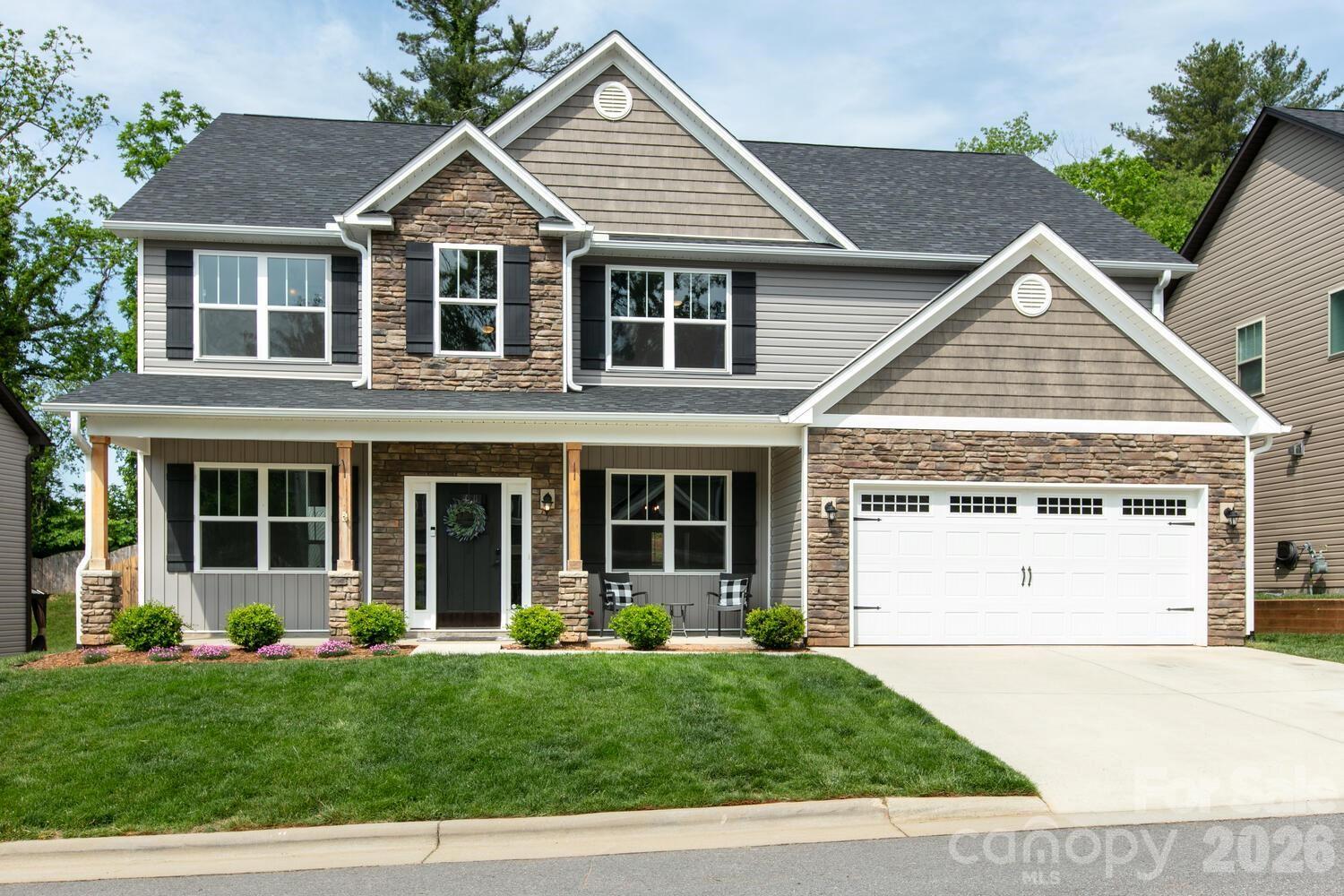 Welcome home to one of Arden's most sought-after communities, Balsam Ridge. Thoughtfully designed for comfortable everyday living and effortless entertaining, this spacious 5-bedroom and Bonus/media room home offers a bright, open floor plan with room for everyone. 
The main level features a beautifully updated primary suite with a luxurious bath, including a soaking tub, an oversized custom-tiled shower, and a generous walk-in closet. Soaring ceilings and a gas-log fireplace anchor the inviting living room, while the open kitchen and sunroom create ideal spaces for gathering, relaxing, and enjoying natural light year-round.
Upstairs, you'll find four additional bedrooms, two full bathrooms, and a spacious family room perfect for movie nights, play space, or a secondary living area. Abundant storage throughout adds to the home's functionality.

Outside, enjoy a fully fenced backyard. Ideally situated within this welcoming community, the home offers the perfect blend of comfort, convenience, and neighborhood charm. Freshly painted and new carpet.
Move-in ready and waiting for its next chapter.