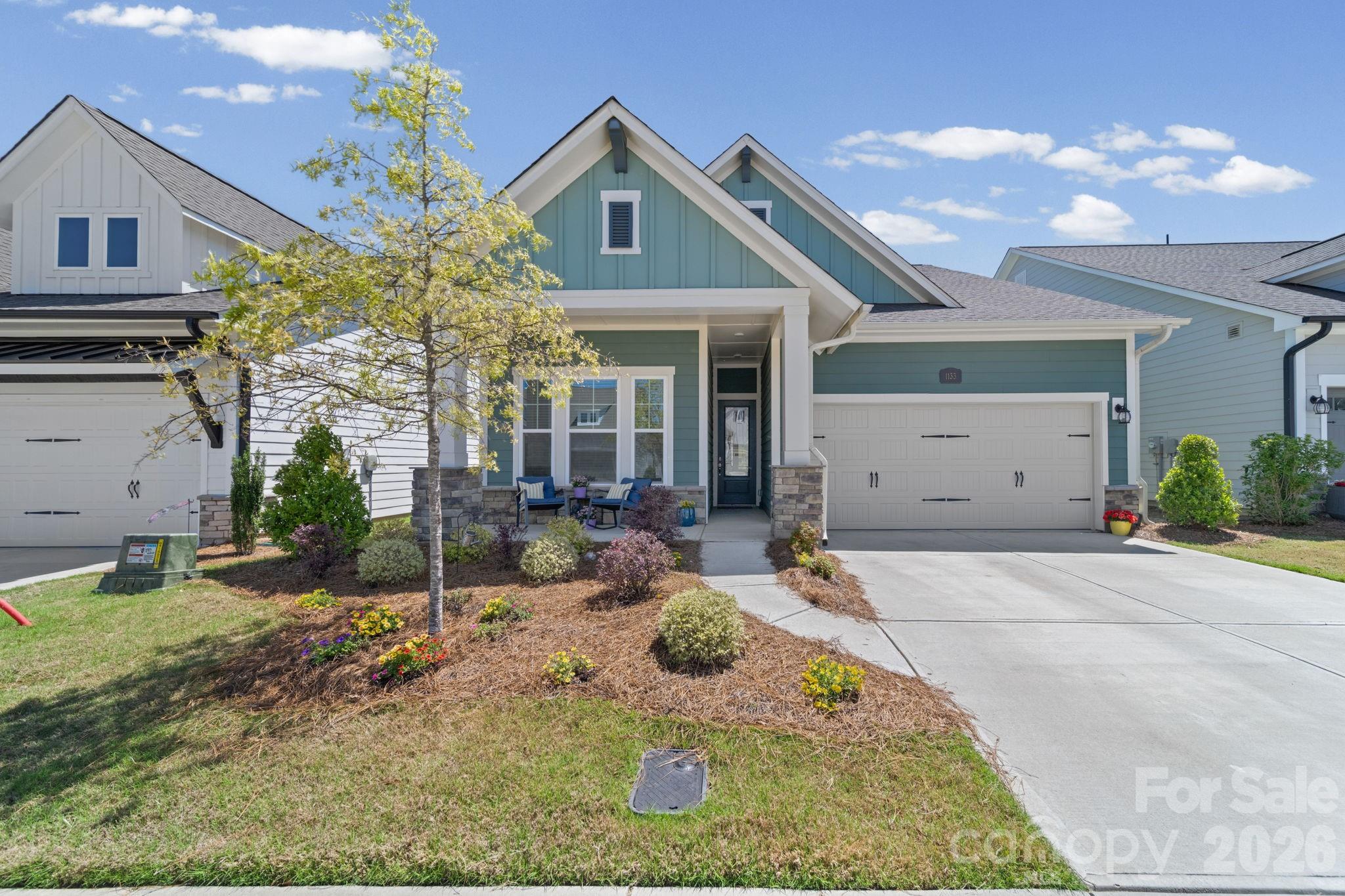 Beautiful 3BR + office home in Encore at Streamside, a highly sought-after 55+ community in Waxhaw. This David Weekley “Flourish” floor plan offers 2,256 sq ft with an open, light-filled layout and thoughtful upgrades throughout. The gourmet kitchen features a large quartz island, gas cooktop, wall oven, and walk-in pantry, opening to the spacious Great Room with an electric fireplace. Main-level primary suite includes a roll-in shower and custom closet system. An additional bedroom and office are also on the main level, with a loft, bedroom, and full bath upstairs—ideal for guests or flex space. Enjoy outdoor living on the screened rear porch overlooking a level yard, plus a welcoming covered front porch. Encore at Streamside offers resort-style amenities including clubhouse, fitness center, pool, pickleball courts, dog park, and walking trails, along with a full calendar of community activities. Convenient to Waxhaw, Marvin, and area shopping and dining.