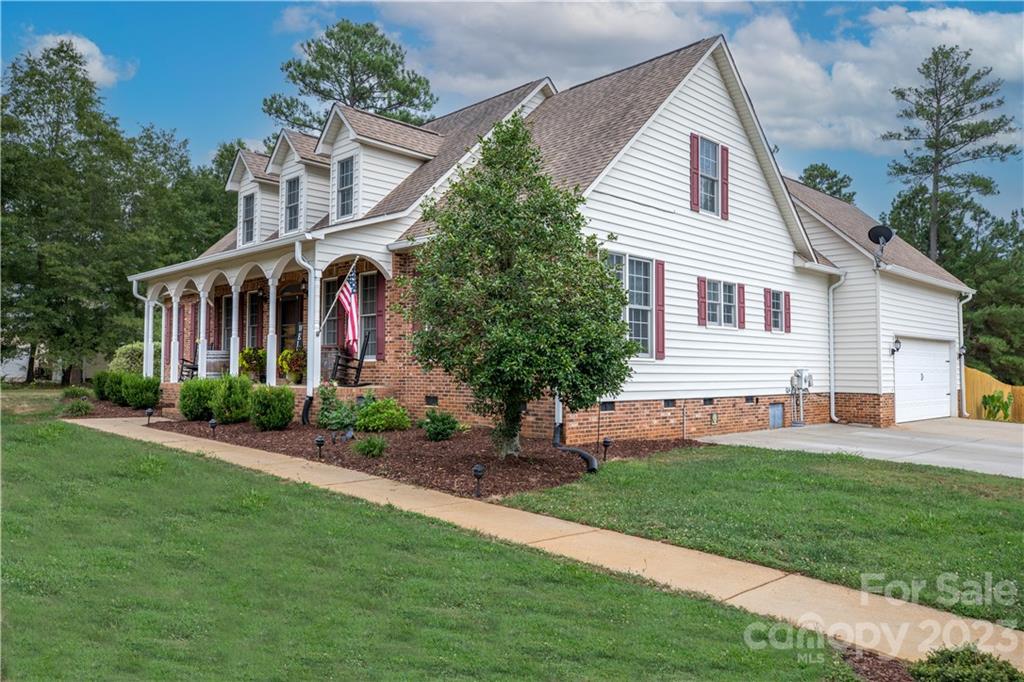 Welcome to this southern dream in the magical Derby Downs! Relax after a long day on the rocking chair front porch, the spacious screened in porch, or take it to the backyard oasis with the saltwater inground pool! This home features a fantastic floor plan offering a formal dining room, on office, a great room and large owner’s suite on the main level, both with access to the screened porch. There is an additional bedroom and full bath on the main level as well, walk-in attic storage, and a huge bonus room area that could be served as an in-law or guest suite! You’ll want to come inside and see this great home for yourself! It’s bursting with updates including but not limited to a tankless water heater, stainless steel appliances, granite countertops, newer HVAC systems (2020), fresh paint, 2 wired storage buildings, and more! Please note that the property line goes beyond the fence line.
