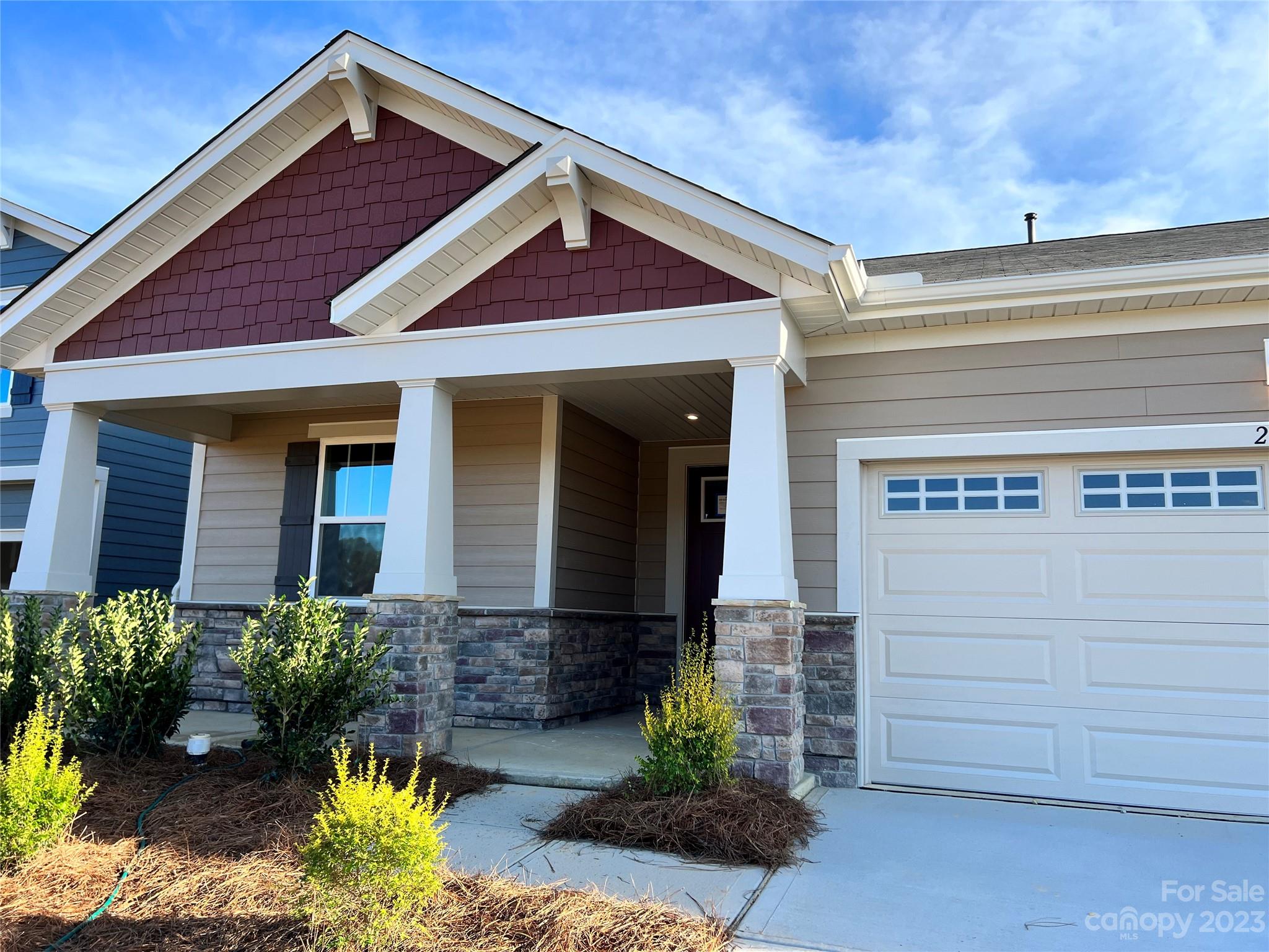 Craftsman style ranch with 4 bedrooms, 2 full baths, 2 car garage attached, covered stone porch with covered screen porch.  Walk through the 8ft front door and have a private guest suite or office to the right of the home.  Across the hall will be 2 additional bedrooms with hall bath/dual sinks/tub shower.  Down the hall opens up to large gathering room with open kitchen, white cabinets, white quartz countertops, stainless steel appliances, oversized island with pendant lights, eating area opens to 8ft sliding glass doors to covered screen porch.  Owners suite will have trey ceilings, large owners bath with super shower/seat, dual sinks with quartz and large walk in closet.  Community will open summer of 2024 with outdoor swimming pool, cabana, picnic area, pocket park, sidewalks and streetlights.  Close to downtown Waxhaw, up and coming downtown Monroe and easy commute to Waverly.