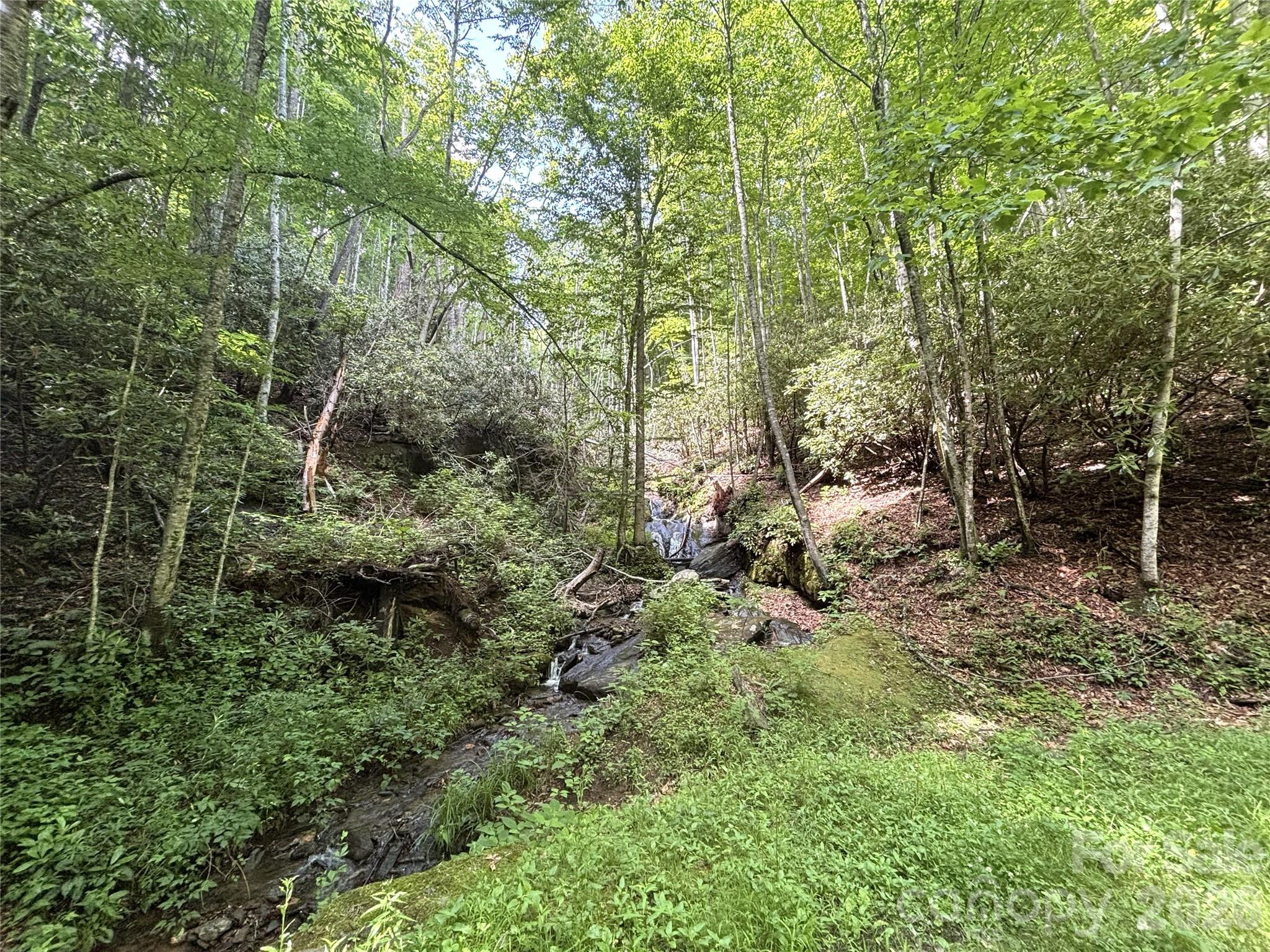 Great views, easy paved access, waterfall, city water, city sewer and underground utilities. Above Maggie Valley Country Club.