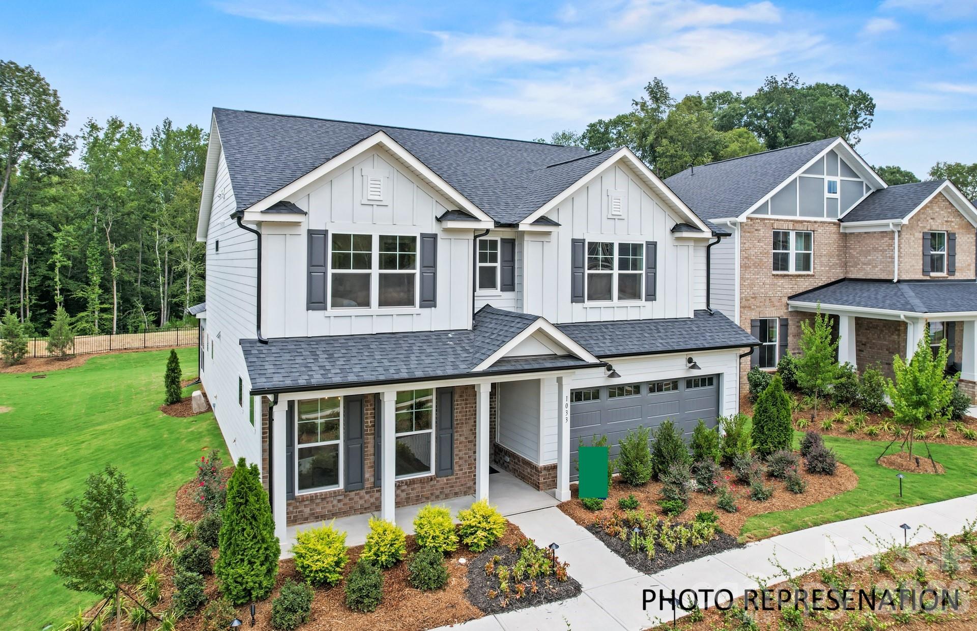 Welcome home to the popular Murphy floor plan, thoughtfully designed with stylish upgrades and flexible living spaces throughout. The heart of the home features an open-concept layout centered around a gourmet kitchen with soft-close cabinetry, an oversized island, gas cooktop, stainless steel hood vent, under-cabinet lighting, single-bowl sink, and abundant workspace for cooking and entertaining.

The main level also offers a private study, perfect for working from home, along with a convenient guest suite for visitors. Luxury vinyl plank flooring flows throughout the main living areas, complemented by elegant matte black finishes, oak stair treads, and an open iron railing that adds a modern touch.
Step outside to enjoy the covered lanai and extended patio, creating the ideal space for outdoor dining and relaxation.

Upstairs, retreat to the spacious owner's suite featuring a spa-inspired bath and an oversized walk-in closet. Three additional bedrooms, a third full bath, a versatile loft, and a conveniently located laundry room provide plenty of room for family and guests.

Combining thoughtful design, premium finishes, and exceptional functionality, this Murphy floor plan offers everything today's buyers are looking for. Buying new also means enjoying today's most desirable home designs, energy efficient construction, and the confidence of a builder backed warranty. Forest Creek will offer thoughtfully designed amenities including a pool, clubhouse, pickleball courts, playground and peaceful walking trails. Located minutes from the town of Waxhaw, you'll enjoy convenient access to shopping, dining, and top-rated schools while still coming home to a peaceful community setting.