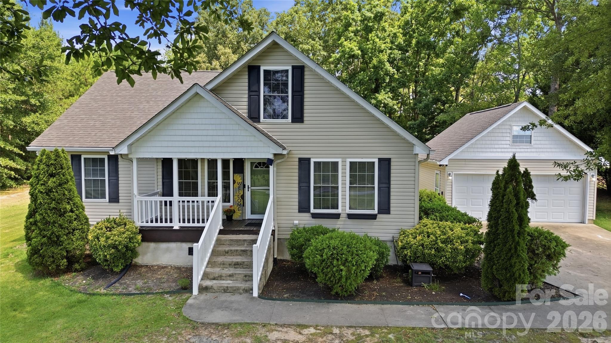 Charming Cape Cod-style home offering classic appeal and thoughtful updates! The roof was replaced within the last two years, providing peace of mind. The spacious kitchen features marble countertops and a convenient peninsula bar that opens to and and separates the dining room, creating and ideal layout for everyday living. A versatile bonus room that offers endless possibilities. Outside, enjoy a detached garage, a partially fenced backyard, and mature shade trees that create a beautiful, private setting. This home is designed with character, functionality, and room to make it your own.