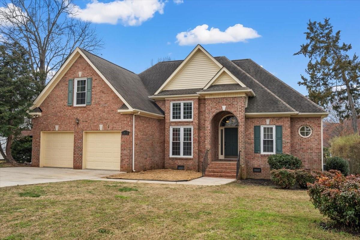 Gorgeous home located in The Crossing Neighborhood. The lovely entrance starts from the exterior with a tall brick arch leading to the front door and a bright two-story entrance inside. Mostly one level living with convenient split and open floorplan. Primary Bedroom on the main with tall tray ceilings. Primary Bath offers a large Dropin Bathtub with luxury tile and a tiled walkin shower. Double vanity sinks and a walkin closet. Main Living area has an abundance of natural light and tall ceilings. Kitchen has granite counter tops a "coffee bar" or built in desk area and an eat-in-kitchen area. Outside is fully fenced with a beautiful inground pool...perfect timing for summer! Deck is right off of the kitchen for easy entertainment. Upstairs is a bonus room that has a door that leads into GREAT storage space. Walls have been freshly painted and new flooring installed this year! HVAC 2022, Freshly painted deck in 2022, Window/Screens 2020, and pool pump replaced in 2021. WELCOME HOME!