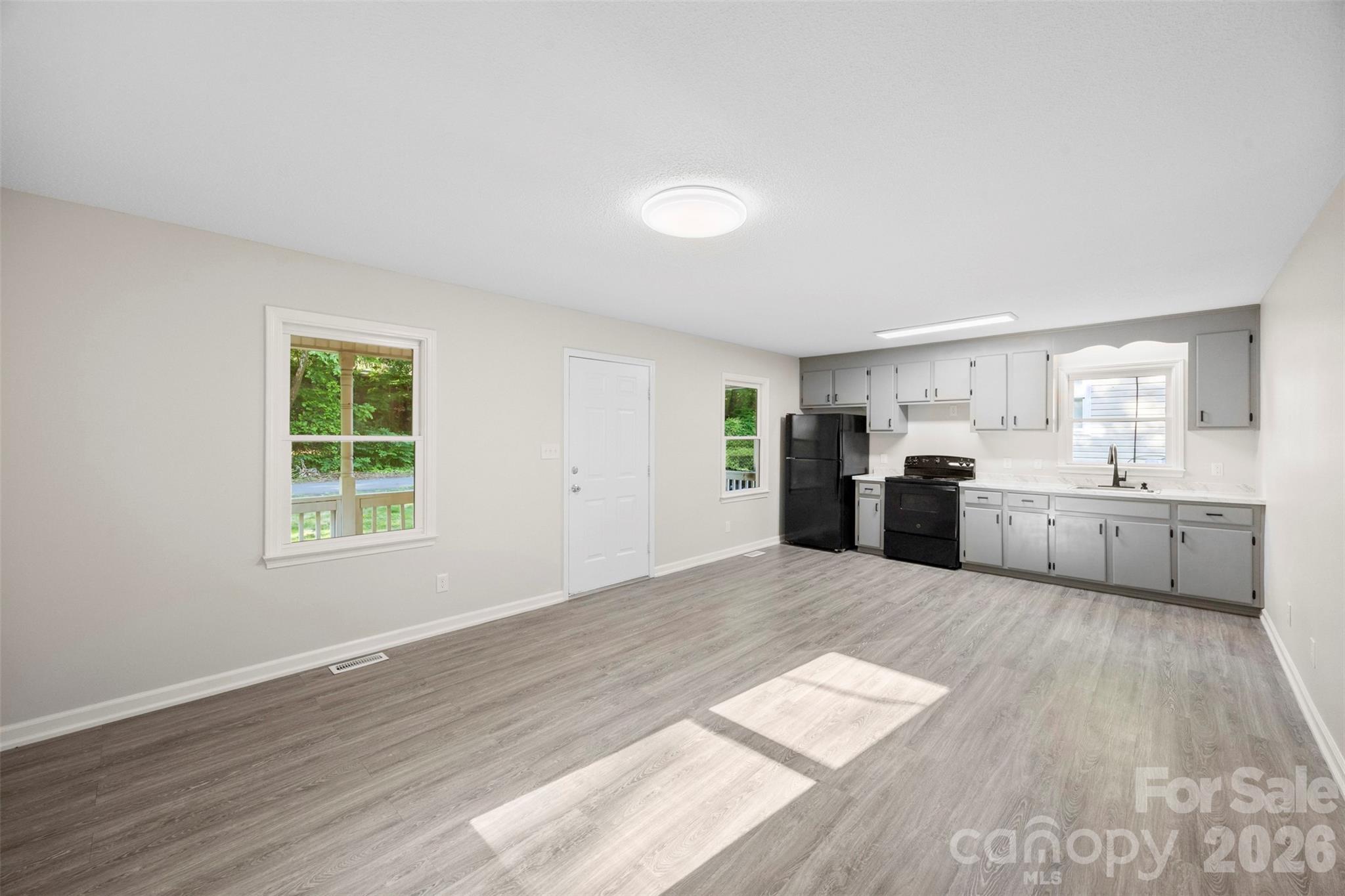 Come see this refreshed and freshly painted cozy home on a dead-end street. No homes in front or behind this gem. Heat pump is from 2020. Water heater replaced in April 2026. New light fixtures and modern black hardware throughout. Washer & Dryer hookups available.