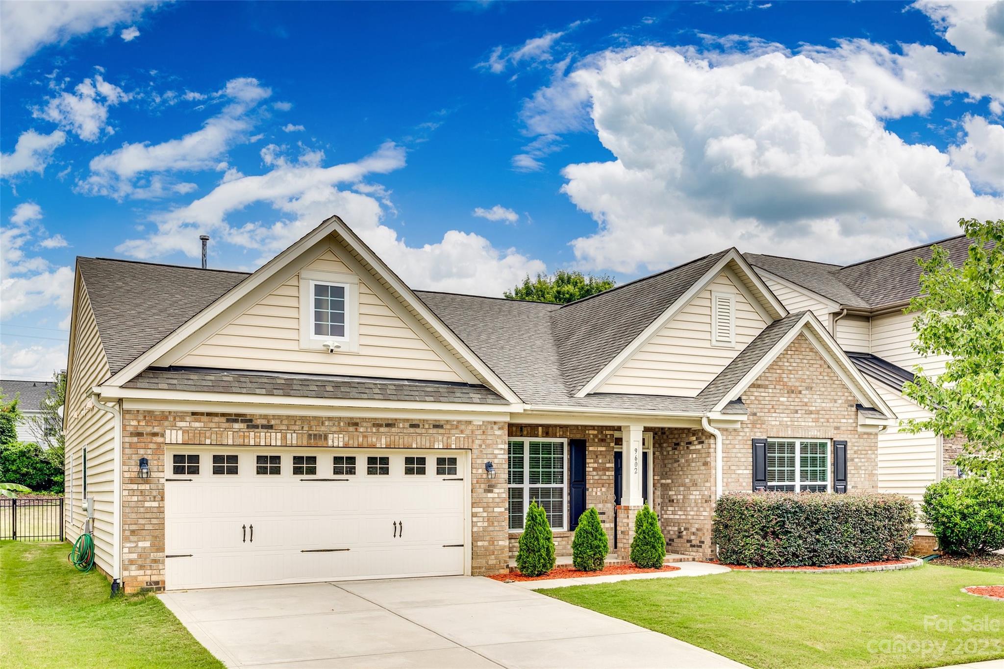 Desirable Ranch, Open Concept floorplan in the Ballantyne Area. The Primary Bedroom is separated from the other 3 secondary bedrooms.  Primary Bath has a walk-in closet, garden tub and a double vanity.  Great Room has a fireplace with gas logs.  The Kitchen includes an island with a Breakfast Bar, a walk-in Pantry, a Breakfast Area and plenty of cabinets.  The Level fenced back yard is great for outdoor activities.