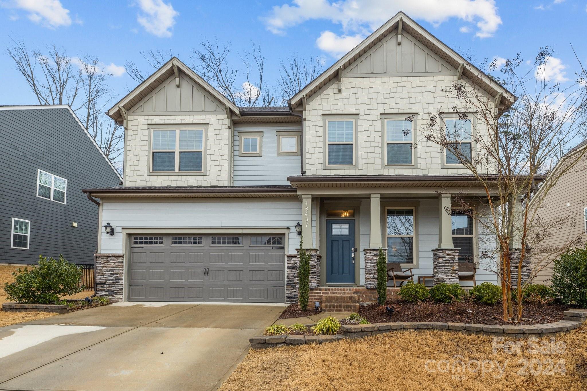 This beautiful Palisades home with 5 bedrooms & 3 full bathrooms is full of amazing features & a spacious design. You are welcomed in with a private office with custom sliding doors. The home opens to a dining room and great room with built-ins & gas fireplace. The GORGEOUS kitchen features a large island, walk-in pantry & adjacent breakfast area. Convenience is key with a drop zone near the garage and 1st floor bedroom & full bath. Relax in the expansive screened back porch and enjoy the paver patio with fire feature & fenced backyard! The luxurious primary suite upstairs includes a cozy sitting area, ensuite bath & 2 walk-in closets. The upstairs has 3 additional bedrooms, full bathroom, laundry room & sizeable bonus room! This community has many fantastic amenities, including a fitness center, outdoor pool, nature trails, sports courts, and clubhouse. The Country Club, located in the heart of the neighborhood, has memberships available. Come tour this amazing home waiting for you!