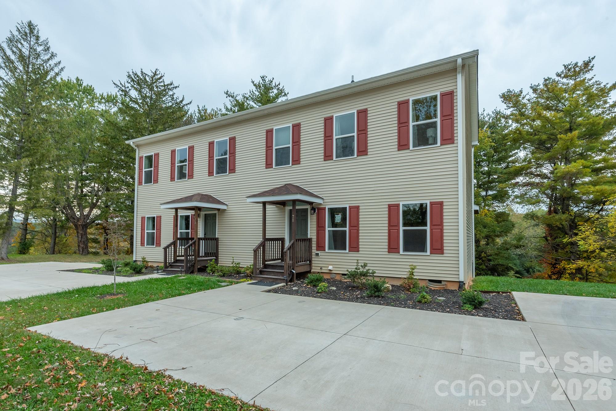 Located just 15 minutes from downtown Asheville, this well-maintained 2019 duplex offers a rare turnkey investment opportunity in one of Western North Carolina’s most desirable markets. Situated at 71 Panorama Drive, this property provides convenient access to dining, shopping, and outdoor recreation while maintaining a quiet, residential feel.
Each side features a spacious 2-bedroom, 2.5-bath layout, thoughtfully designed for comfort and functionality. The units come fully furnished, making this an ideal option for investors seeking immediate rental income without additional setup. Both sides are currently tenant-occupied with leases in place at market rates, providing stable, consistent cash flow from day one.
Built in 2019, the property is in excellent condition with modern finishes and low maintenance requirements—an attractive advantage for investors looking to minimize ongoing expenses. Whether you're expanding your portfolio or entering the Asheville market, this duplex delivers strong income potential in a prime location.
Don’t miss this opportunity to own a newer, income-producing property just minutes from downtown Asheville and the surrounding areas.