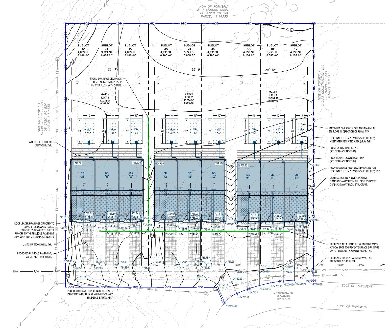 Don't miss this shovel ready 3 unit development opportunity positioned in a high demand growth corridor between Charlotte, Matthews, and Mint Hill. City approvals will be in place by closing, allowing for an efficient and immediate path to vertical construction. Plans call for 3 units at 1,515 heated sq ft each, featuring 3 beds, 2.5 baths, and a 226 sq ft garage per unit. Ideal for builders, developers, or investors seeking a streamlined project with no entitlement risk. Rare opportunity in a strong growth corridor with multiple exit strategies, including build-to-sell or build-to-rent. The adjoining 2 lots are also available for sale separately, offering the opportunity to scale to a 9 unit development.