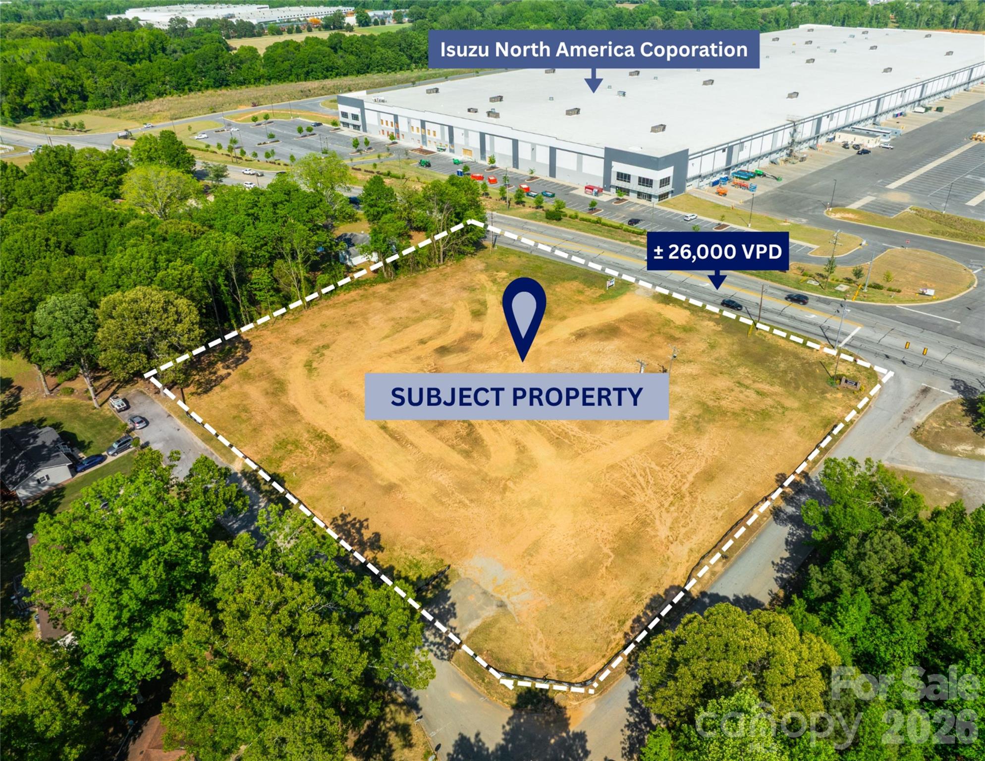 This prime and Unzoned ±2.4 Acre site is located in Piedmont, SC on the signalized corner of US Highway 25 and Valley Brook Rd. It is less than 1 mile from I-185 which connects to major highways, including I-85 and I-385. Piedmont is in South Carolina’s Upstate, located in Greenville County, one of the fastest growing areas in SC. The site enjoys high visibility, with ± 26,000 people passing by daily. It is located directly across from the new Isuzu North America Corporation, and adjacent to an established single family home neighborhood. Additionally, there are 3 access roads to this property that have exactly 210.75' of Frontage on Hwy 25; 285.64' of Frontage on Valley Brook Rd; and 309.58' of Frontage on Lost Court. Public electric, water, sewer, and cable connections are also available.

With its advantageous location, 3-way property access, and being Unzoned, it is being offered for the asking price of $1,500,000.