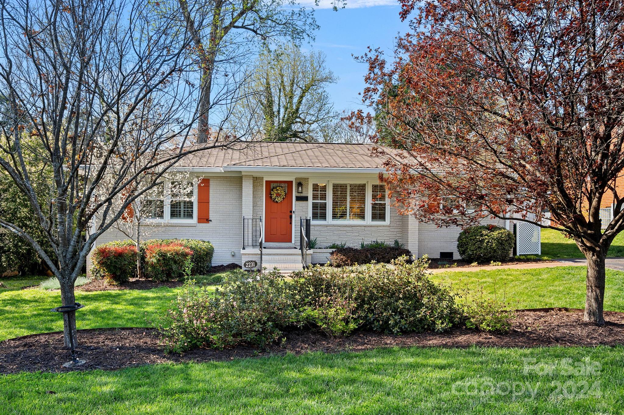 Welcome to this charming home in the desirable Amity Gardens neighborhood! This adorable home is full of charm and has been pristinely maintained.  The curb appeal of this home includes mature trees and blooming landscaping.  Home has gorgeous original hardwoods and neutral paint throughout. The kitchen features granite countertops, stainless steel appliances and an addition was added for extra counter space and cabinets for storage.  As you venture to the backyard, you'll find an escape complete with privacy fencing to enjoy the outdoors and take in the gorgeous landscaping.  A shed building in the backyard provides additional space for storage.  Home is conveniently located around 10 minutes from Uptown, Plaza Midwood and SouthPark.