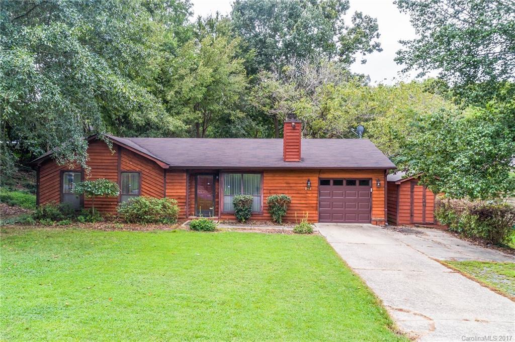 Cozy ranch home in convenient location to shopping, restaurants and 485.  Home features private fenced backyard with direct access to the Greenway.  Interior features include neutral decor palette, fireplace in living room, ceiling fans in all bedrooms and living room, as well as shed/workshop and attached garage.