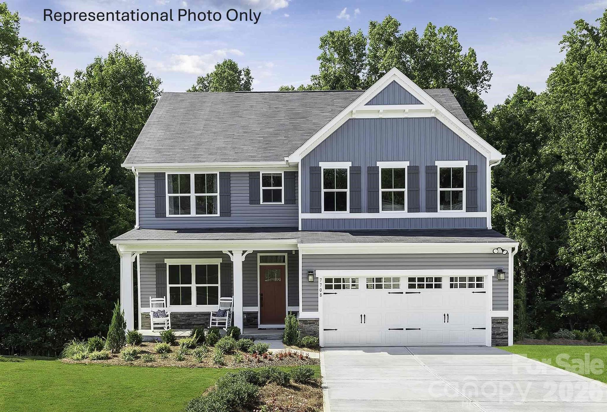 Incredible 2 story home in Indian Trail centrally located near Waxhaw, Weddington, Matthews, Ballantyne, & S. Charlotte. Moore Farm features tons of amenities including miles of natural walking trails, a farmhouse style clubhouse and pool, pickleball courts, playground, & grilling/picnic areas. Included lawncare is another perk of our community! The dream kitchen includes an eat at island, range, dishwasher & microwave with quartz countertops and a subway tile backsplash and craftsman style interiors. Optional guest suite on the main level! The second level owner suite features TWO large walk- in closets and an ensuite bath you won’t want to leave. Three more bedrooms, with another full bath and laundry complete the second level. You have the unique ability to personalize this home with your choice of designer finishes!!! HOME IS TO BE BUILT. THE DELIVERY DATE IS SUBJECT TO CHANGE.