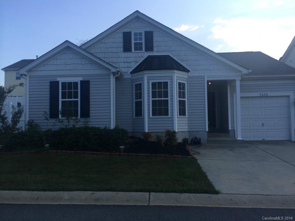 Wonderful 3 bedroom 2 full bath ranch. Nice hardwoods, vaulted ceiling in great room, finished garage, master with tray ceilings, new roof, walk-in closet, fenced yard all on dead end street. Community offers relaxing pool, volleyball court and scenic landscaping. Be minutes from Ballantyne!