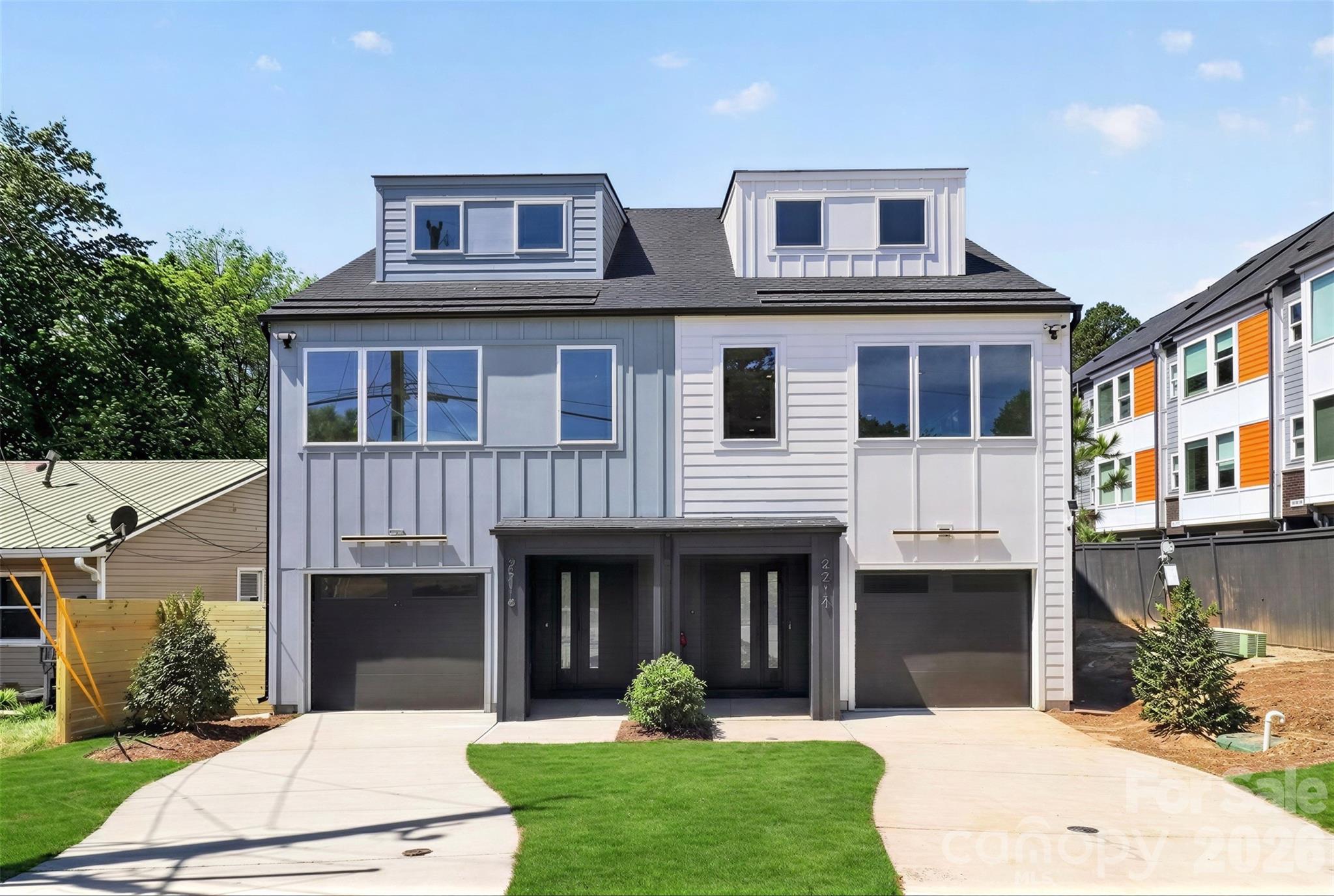 Walkability, NO HOA and the best deal in the hottest zip code! 2 opportunities to be just steps from South End dining, shopping, and nightlife. Get more room for your money in these gorgeous 3-story duet townhomes with the perfect blend of square footage, prime location, and exceptional appreciation potential.

With over 2,100 sq. ft. on each side both units feature 3 private bedroom suites (perfect for roommates or guests), quartz countertops, massive 39' tandem garages, double laundry rooms, and private fenced backyards. 0.5 miles to the Light Rail & Rail Trail. <1 mile to Publix & Atherton Mill, 2 miles to Uptown.

Incredible future upside, located directly across from the transformative Brookhill mixed-use project (construction starting Summer 2026) and a proposed 250+ unit mid-rise development. Around the corner on S Tryon will be the upcoming Anthem District with even more dining, entertainment and a 1000-capacity live music venue. Purchase ONE or grab BOTH units side-by-side and watch your investment grow in Charlotte's most vibrant corridor (2714 & 2716 Baltimore Ave can be purchased together or separately).

These are perfect as primary residences, house hack setup, high-performing short-term rentals or traditional long-term holds. Come by and check them out!