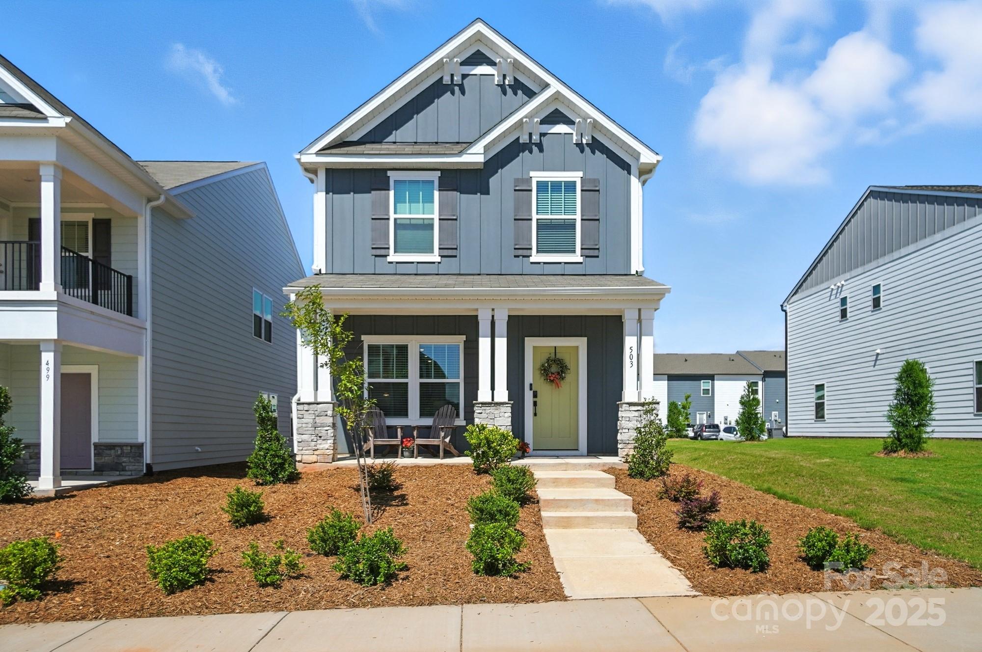 PRICE ADJUSTMENT on this great home! Owner was transferred with his job. Home has a huge kitchen and island with plenty of cabinet and counter space. Nice Quartz countertops, soft close cabinet doors, light fixtures, kitchen faucet and backsplash were upgrades. Plenty of space to entertain in the large open great room. Primary BR has a nice size walk in closet and glass shower. Spacious rear load 2 car garage and one of the longest driveways in the neighborhood. No yard work! The mulch and plants are cared for by the HOA. In addition to the long driveway this home has a grassy area beside it. Convenient to Rock Hill, and the quaint downtown area of York. Just minutes from groceries, restaurants and shopping. Owner is related to listing agent. Please park in the front and enter through the front door. Must see! Make your appointment today!