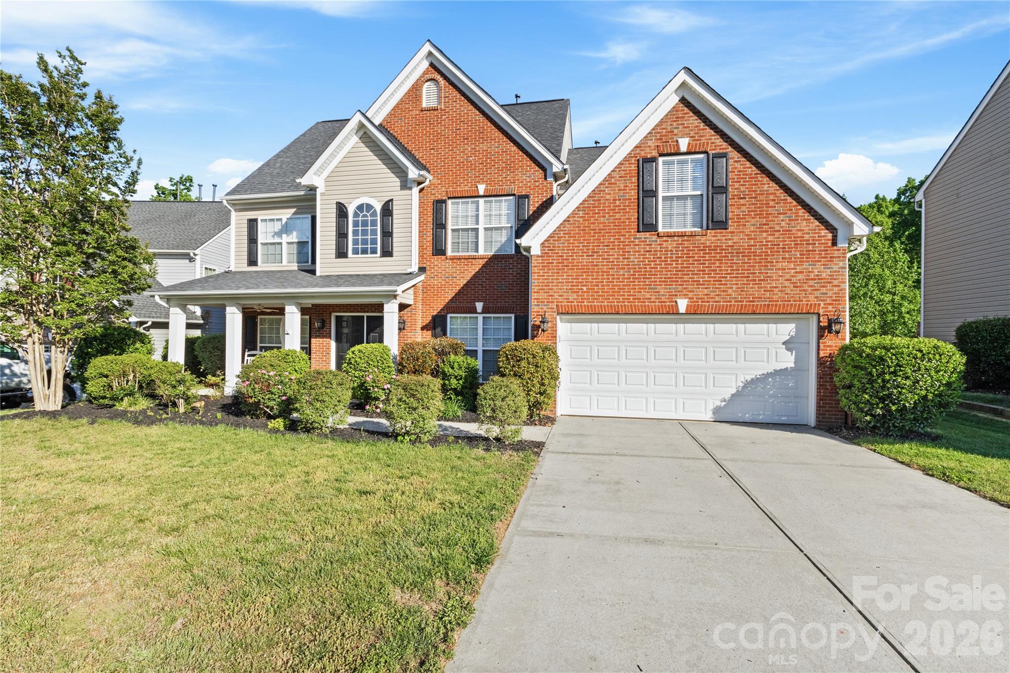 Meticulously Cared for! Home on the Cul-de-sac. Partial Brick with Inviting Front Porch. Two Story Foyer with hardwoods. Formal Living Room, Formal Dining Room with Trey Ceiling. Office with Double Doors.  Large Two Story Great Room with Hardwoods and Gas Log Fireplace. Gourmet Kitchen has Granite Countertops, Tile Backsplash, Cherry Cabinets, Center Island, and SS Appl. Huge Primary Bedroom with Trey Ceiling and Sitting area with Clipped Ceiling. Large Primary Bathroom with Separate Shower and Tub along with Separate Vanities.  3 Secondary Bedrooms on the 2nd floor.  3rd Floor has Bedroom and Full Bathroom and Huge Bonus Room.  Ceiling Fans in all the Bedrooms, Living Room, Office, Great Room, Breakfast Area, and Bonus Room. Rear Yard is fenced in with a Custom Extended Patio that overlooks Private Treed Area. Updating includes Kitchen Microwave, Dishwasher and Disposal in 2016,  30 Year Architectural Roof 2017, Kitchen Stovetop 2020, 3 New A/C Units in 2023. Community has Pool. Tennis Courts, and Playground. Neighborhood is conveniently located to 485, Harrisburg Town Center, Publix, Shopping, Restaurants, and Pharr Mill Park.  This is a Must See!