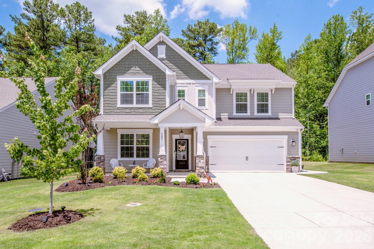Welcome to this stunning 5-bedroom, 3.5-bath Home in the sought-after Falls Cove at Lake Norman! Designed for both everyday living and entertaining, this home features a dedicated office, formal dining room, and a spacious open-concept kitchen, breakfast area, and family room. The stunning kitchen, featuring an oversized quartz island with seating, abundant white cabinetry, stainless steel appliances, double wall ovens, a gas cooktop, stylish pendant lighting, and an open layout that seamlessly connects to the breakfast area and family room—perfect for entertaining or everyday living. Upstairs, you'll find four generously sized bedrooms plus an oversized fifth bedroom that can also serve as a bonus room. The private owner's suite is tucked away at the rear of the home, offering peaceful wooded views.
This home is loaded with thoughtful upgrades, including premium exterior lighting, expanded patio and walkway, pergola, fenced backyard, landscaping with solar up lighting, upgraded interior lighting, built-in office shelving, feature wall, shiplap accents, upgraded primary closet, whole-house water filtration system, and much more.
Situated on a private, tree-lined homesite, you'll enjoy both privacy and outdoor living. Falls Cove offers resort-style amenities including a in-ground pool, playground, walking trails, and clubhouse with a fitness center. Conveniently located just minutes from shopping, schools, dining, public boat launches on Lake Norman, and only 2 miles from I-77, this home truly offers the perfect combination of luxury, comfort, and location.