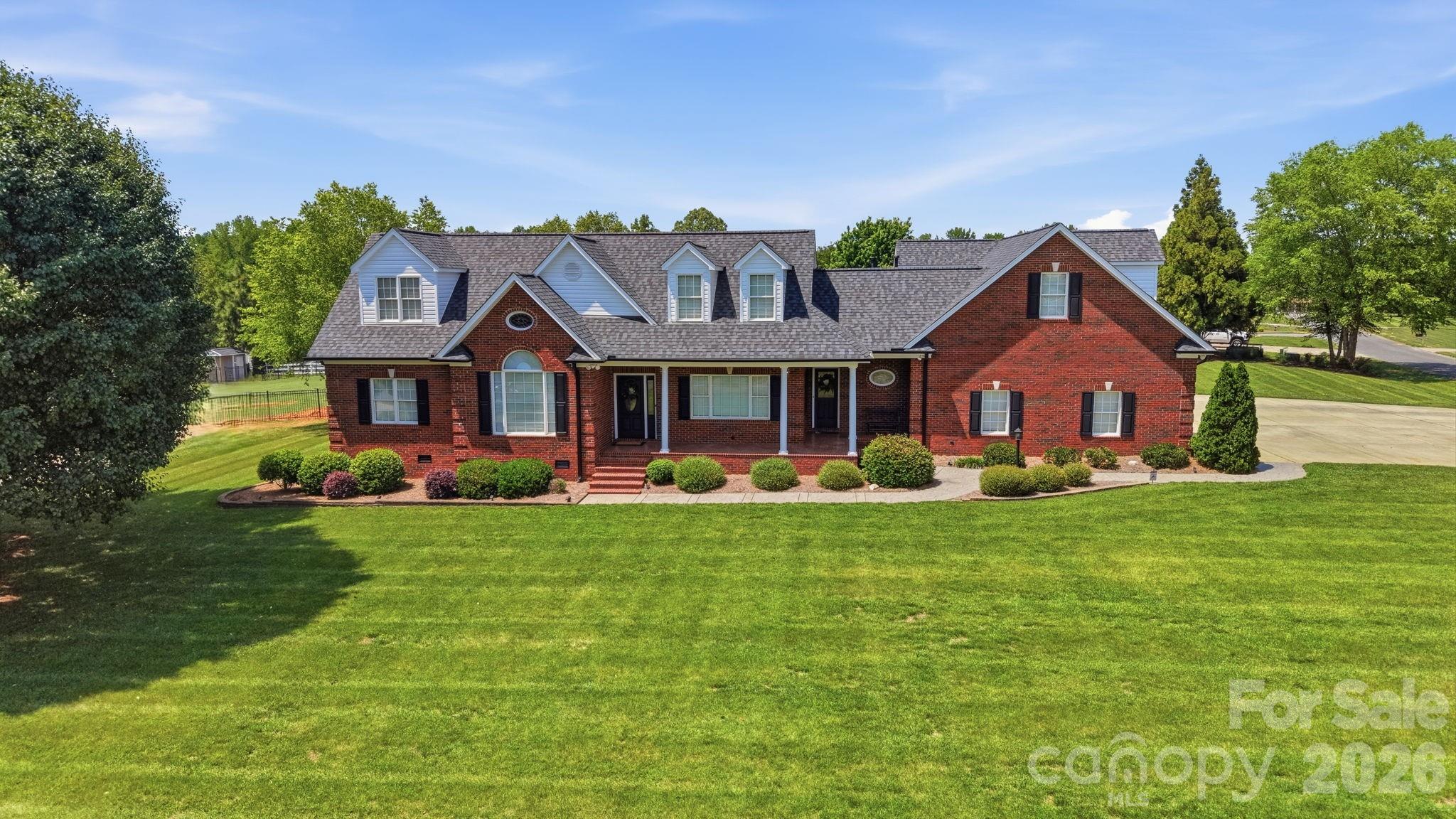 PRICE REDUCED! - Hobbyist DREAM HOME – CHEF’s Kitchen &  SHOWCASE 4 CAR - CLIMATE CONTROLLED Garage/Workshop. Custom Built with Love and Designed for Family, Work and Hobbies.
Flat / Level, .98 acre Corner Lot on Cul-de-Sac Street in Lovely Neighborhood, with Highly Sought after School Districts. Full Brick - New Architectural Roof Shingles, Gutters, Vinyl Trim & Shutters in May 2025
NO HOA – 3 Bedroom/3.5 Bathrooms, PLUS a 750+sqft BONUS ROOM, PLUS a 1,333sqft Garage (WITH Central HEAT & AIR) to use or adapt with Endless possibilities!
Open floor plan with Grand Stone Fireplace, Vaulted ceilings and Oak Hardwood floors. 
The Primary Suite is on the Main Floor - featuring tray ceilings, a large soaking tub with jets, custom tile accents, separate shower and walk-in closet. Two additional bedrooms upstairs —each with a private full bath and walk-in closet. Large laundry room (also on main) with built-in cabinetry and a utility sink.
Be ready to PLAY in this Massive BONUS ROOM with built-in shelves, Air Hockey Table-Included and a Pool Table-Negotiable. Gas Stovetop, Built in Ovens, Custom Cabinets & Tops with ample seating for Daily Life and/or Hosting. Full CENTRAL HEAT & AIR – 4 CAR - 1,333 sqft  DREAM GARAGE – Perfect for Your Hot Rods, Car Collections, and/or Workshop. HOT and COLD Outside Spicket for Washing those beauties Year round. No HOA – Freedom & Space to park your RV and boat right at home.
Encapsulated crawlspace with a dehumidifier for superior climate and moisture control. 
High Speed Spectrum Internet Available – Luxury Country Living 10 minutes from Town, 30 Minutes to Charlotte, 3 Hours to the Beach, 2 ½ Hrs to the Mountains – 5 Minutes to the Local Crossroads Grill!
Many Local Activities, Small Town Fairs, Festivals and Outdoor Events, Car Shows and Cruise-In’s, Downtown Shops and Restaurants!