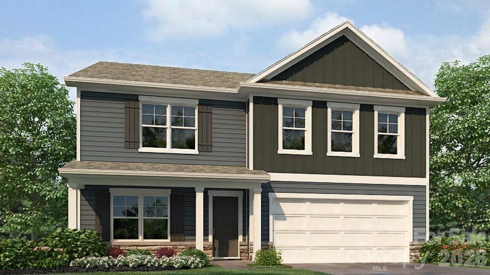 The Hanover is a spacious two-story home located in the charming community of Cline Village in Conover, North Carolina. Designed with modern living in mind, this home features an open-concept layout that seamlessly connects each space for effortless flow and comfort.
Upon entering, you’re greeted by an inviting foyer that opens to the heart of the home that brings together the open kitchen, breakfast area, and large family room, creating a warm and welcoming atmosphere ideal for both relaxation and entertaining. The kitchen is thoughtfully designed with stainless steel appliances, abundant cabinet space, a large pantry, and a center island that serves as the perfect spot for casual meals or conversation. The downstairs also features a full bedroom and bathroom. Upstairs, the expansive primary suite offers a peaceful retreat with a walk-in closet and a luxurious en-suite bathroom featuring dual vanities. Three additional bedrooms provide comfort and privacy for family or guests, sharing access to a well-appointed secondary bathroom. A versatile loft area offers endless possibilities — ideal for a media room, home office, or playroom.
Additional highlights include a convenient laundry room, generous storage throughout, and large windows that fill the home with natural light. The Hanover combines thoughtful design, functionality, and timeless style — a perfect place to call home.
