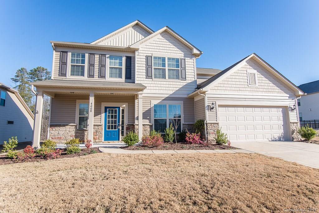 Gorgeous home in desirable Audubon Lake with covered front porch w/stacked stone. Flat and private backyard that backs to trees. Hardwood floors on main, office space, built-in desk nook by garage, welcome/entry drop zone, granite counters, upgraded cabinets and appliances, loft area, large bedrooms, tiled shower, tray ceiling in master, gas log fireplace, upgraded light fixtures. Patio for entertaining.