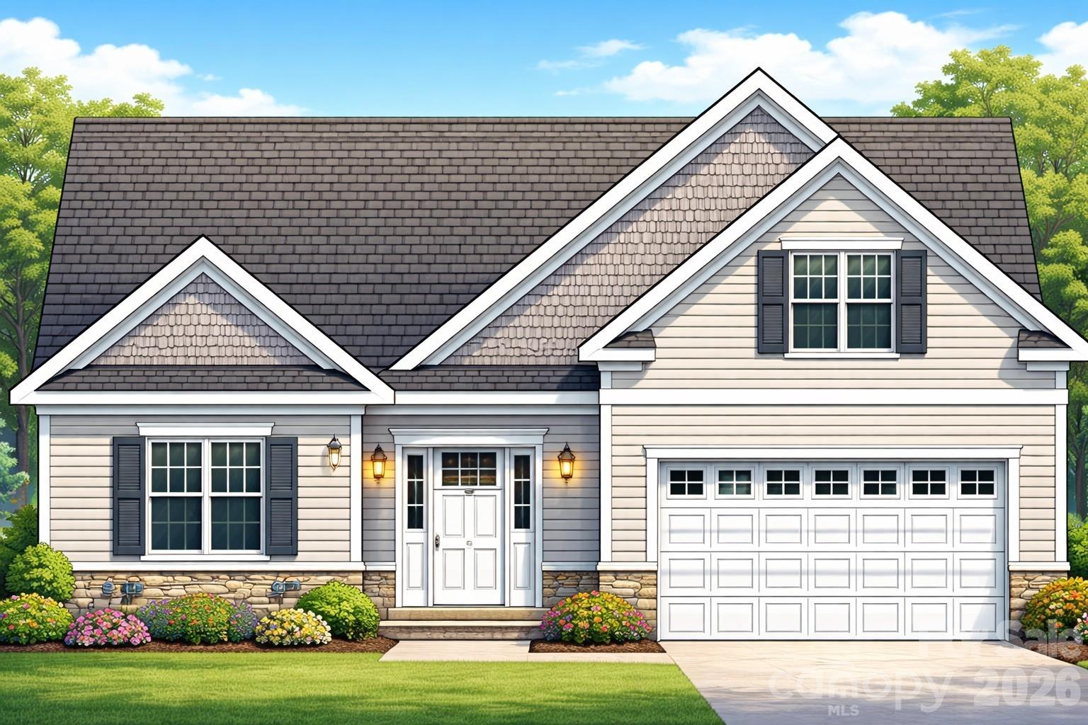 PRESELLING NEW CONSTRUCTION!!!! This home is one of three being built in a small rural neighborhood. All the homes are a different floor plan and all 3 half acre lots are on the outer street or just as you turn into the neighborhood so you don't have to drive by other homes. If you act now, you can choose potential upgrades and make your personal selections for colors, flooring, etc. Some features listed may change as the home is being built. ***This home will have a left side load garage***Tax assessment is only for the lot***