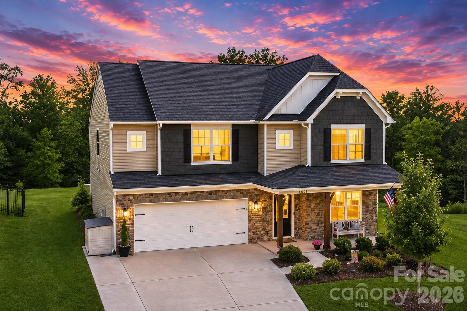 Better than New Construction! Experience elevated living in this beautifully upgraded 5-bedroom, 4.5-bath home ideally positioned on one of the most desirable lots in the community. Backing to mature trees with no neighbors behind and added privacy on one side, this premier homesite offers a rare combination of peaceful surroundings and open outdoor living.
From the moment you arrive, the exceptional curb appeal stands out with manicured landscaping, inviting covered front porch, and designer finishes throughout. Inside, the thoughtfully designed floor plan blends elegance and functionality with luxury wood-grain vinyl flooring, spacious living areas, and abundant natural light.
The main level features a private office with French doors, formal dining room, guest suite with full bath, and a stunning open-concept great room anchored by a gas fireplace. The gourmet kitchen is designed for entertaining with quartz countertops, oversized peninsula, gas cooktop, stainless steel appliances, breakfast area, and extensive cabinetry and storage.
Upstairs, the expansive owner’s retreat offers a spa-inspired bath and oversized walk-in closet. Three additional bedrooms, multiple baths, a versatile loft, and a well-appointed laundry room with built-in cabinetry complete the second floor.
Outdoor living is where this home truly shines. Enjoy the extended patio, relaxing hot tub, and custom gazebo overlooking the private tree-lined backdrop—perfect for entertaining or unwinding in your own backyard retreat.
Additional features include a beautiful custom Anderson front door, finished 2-car garage with epoxy-coated floors and custom cabinets, 2 inch blinds installed throughout upgraded finishes throughout, and a location convenient to major highways, shopping, dining, and everything the Maiden–Denver area has to offer.
.