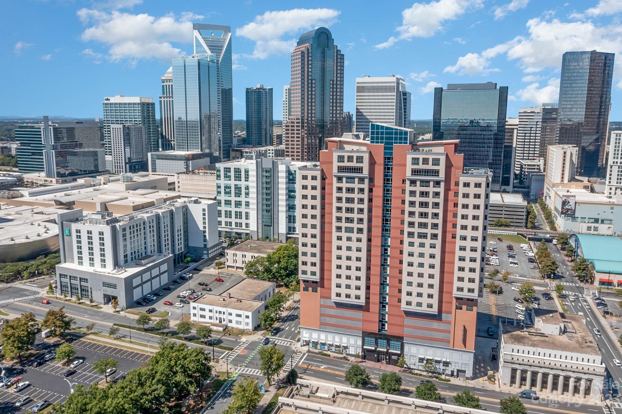 Welcome to this spectacular 15th floor high-rise condo with amazing views of the Queen City! Immaculate open floorplan featuring two bedroom, 2 bathroom floorplan. Incredible Opportunity To Own a Condo in the heart of Uptown Charlotte Boast Spectacular views of Charlotte's sunrise and sunset! Enjoy the Luxurious amenities that SKYE Condominium has to offer. This sleek two bedroom unit include 2 assigned parking spaces, secure concierge, Package delivery as well as valet trash.Enjoy the convenience of the building location with easy access to I- 277. 
SKYE Condominium Offer: rooftop restaurant / bar , fitness center, room services, secure garage parking, 24 hours concierge services, etc.