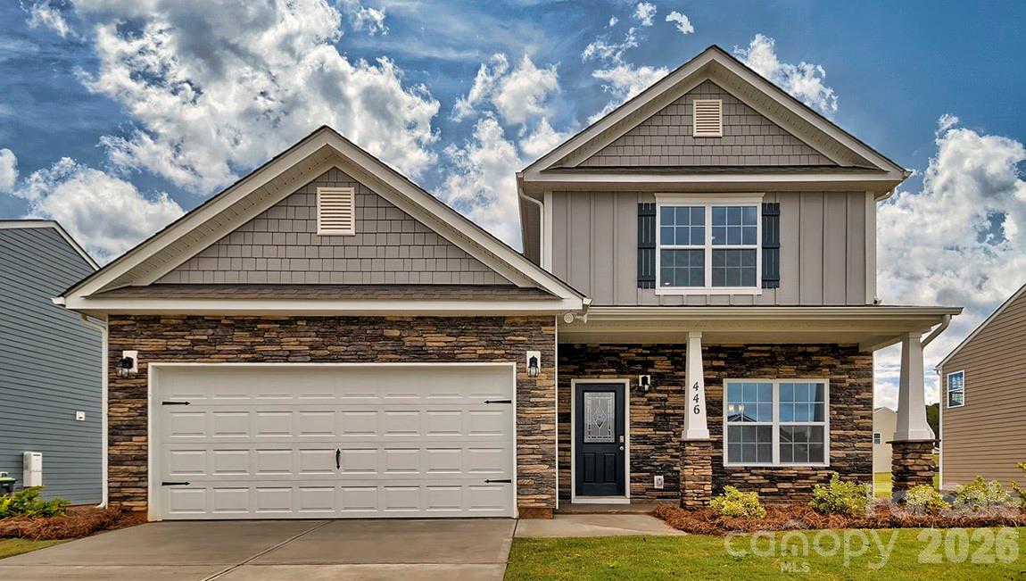 Valleywood Farms is conveniently located less than two miles from downtown Waynesville. Open concept home with incredible value and all the benefits of a new construction, including a 10-yr home warranty! This plan includes kitchen with shaker cabinets, beautiful countertops, laminate flooring on the first floor. With a first-floor owner’s suite, additional owner's suite on the second level, 2 additional bedrooms and loft, there is room to fit all your needs! Included Home is Connected package provides programmable thermostat, Z-wave door lock and wireless switch, touchscreen control, automation platform, and video doorbell. *Home features are subject to change without notice. Internet service not included. Sq footages are approximate*