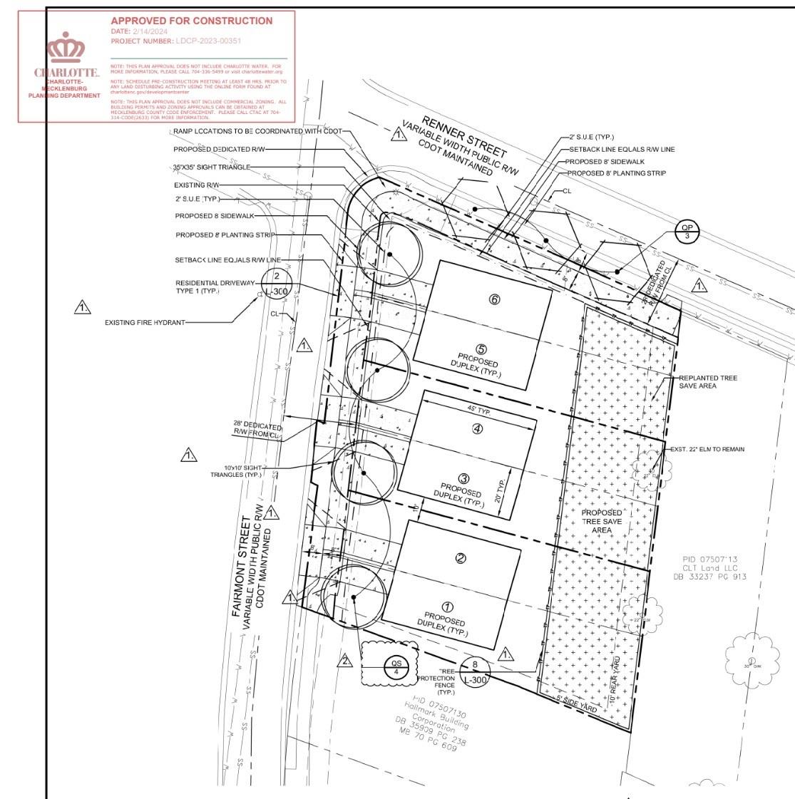 Three Duet lots approved for construction available as package in this listing.  Six units possible.  Grandfathered in under previous zoning ordinance.  Subdivision has been approved but not reflected in Polaris.  Approved plan set available.  Ready to build.