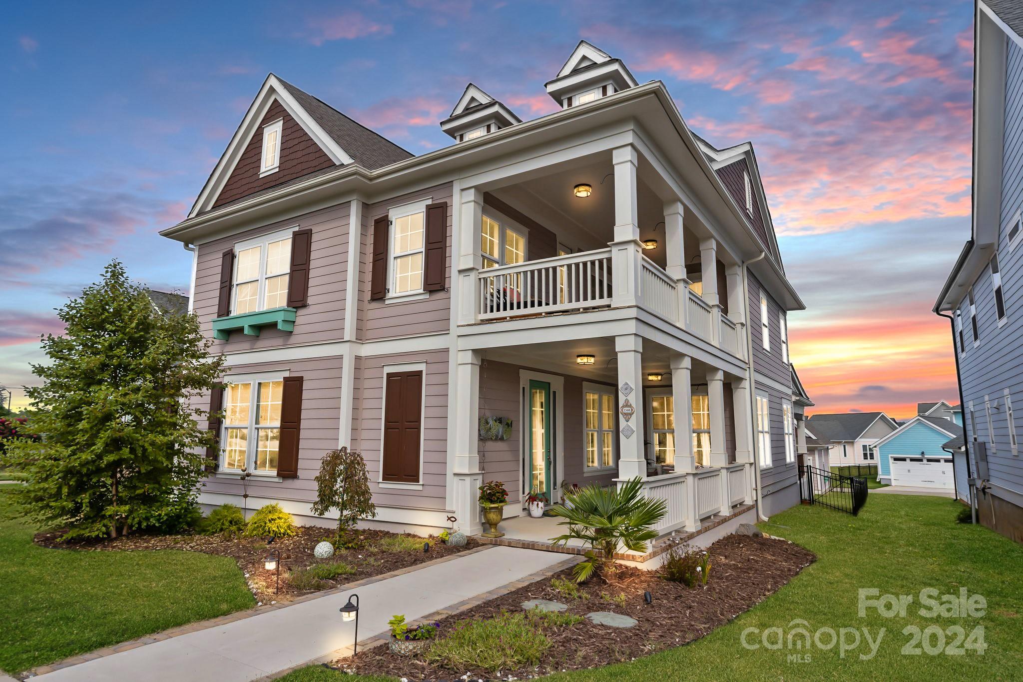 *Open House 7/27 11am-2pm* Exquisitely decorated with a calm and serene feel in desirable Riverwalk. This home has been upgraded throughout- no "builder grade" here. Experience a coastal luxury design, but neutral enough to suit all tastes. Upon entering you notice the lux vinyl plank floors & abundant natural light flowing in. The chef's kitchen is an entertaining dream w/ hand glazed Zellige luxury terra cotta tile, under cabinet lighting, oversized island, gas cooktop & wall oven. The Eton plan flows from room to room w/ 10 ft ceilings making this house perfect for entertaining. You will also be wowed by 2 grand ensuites- one on the main & one upstairs. Upstairs ensuite features a spa like bathroom, trey ceiling, walk in closet & upgraded fixtures. The 2 other bedrooms upstairs share a joined bath. Outdoor space w/ 3 covered porches, a fenced back yard, & playset. Upgraded laundry, Kichler/Hunter lighting/fans throughout, mudrm & ample storage add to the functionality of this home.