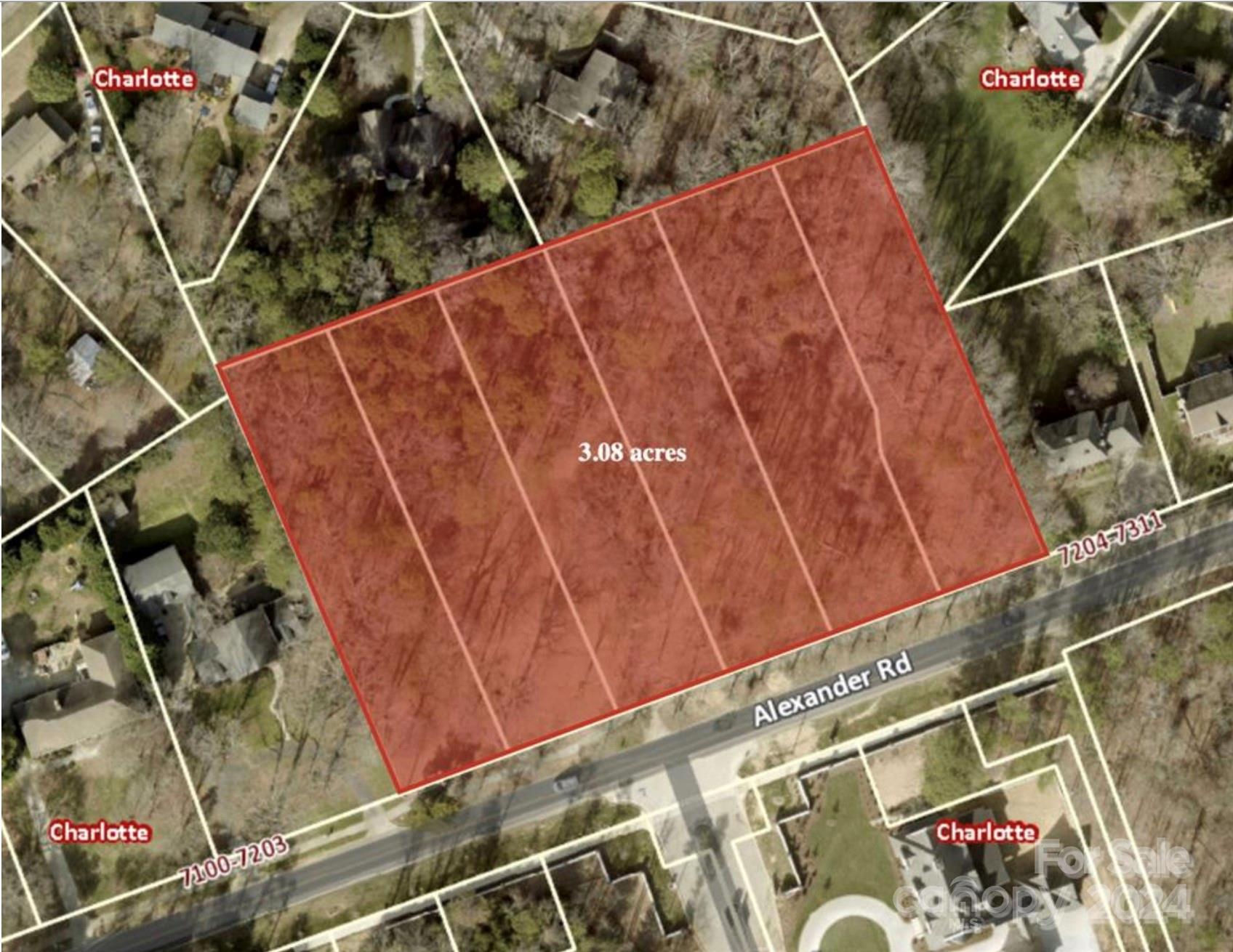 Excellent Development opportunity for up to 20 residential units by right under the new N1-A zoning.  Bring your eye for design and residential flair in this opportunity to deliver Your prestige community to market. This site lends itself to multiple development options; One strategy may be to max out the unit count, the current N1-A zoning under the new UDO ordinances allow up to 20 units by right. Another Strategy may be to take advantage of the lot depth by offering 12 units fronting Alexander road with access to a private driveway, the exclusivity would be brimming while still offering abundant exterior yard space for each residence.  Another may be to blend the two, offering between 14-18 units and slightly more natural or common space for residents to enjoy. Last but not least, and not to be blatantly obvious, this also would accommodate 6 Luxury Estate homes, with single family homes easily touching $2.0m and up - This is not one to miss, strike while the iron's hot!