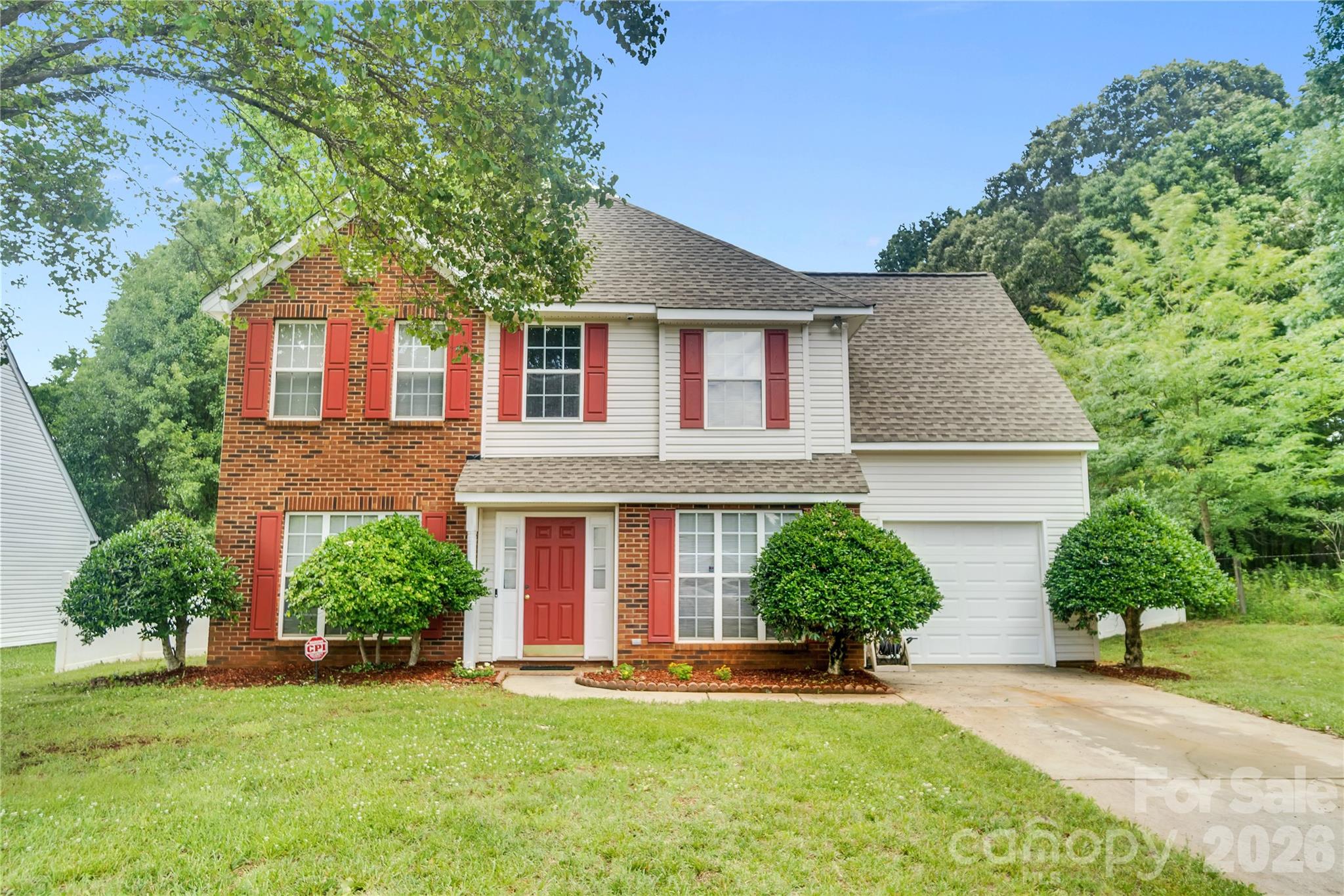 Welcome home to this beautifully maintained 4-bedroom, 2.5-bath home tucked away on a desirable cul-de-sac lot! A welcoming foyer leads into a formal dining room, while the spacious family room features a cozy gas fireplace, creating the perfect space for relaxing or entertaining. The kitchen offers stainless steel appliances, a breakfast bar, and an eat-in dining area, providing plenty of room for everyday meals and gatherings.

Upstairs, the primary suite boasts an elegant tray ceiling, a generous walk-in closet, and a private bath. An office nook offers the ideal space for working from home, studying, or managing daily tasks.

Step outside to enjoy the fully fenced backyard with durable white vinyl fencing, a storage shed, and plenty of room for pets, play, or outdoor entertaining. The home's attractive brick accents add timeless curb appeal, while the one-car garage provides added convenience.

Located in a quiet cul-de-sac, this home offers a functional floor plan, inviting living spaces, and a great outdoor setting—ready for you to move in and make it your own!