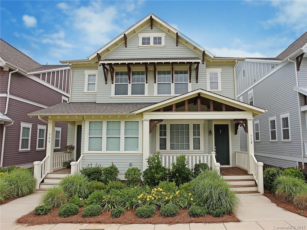 GORGEOUS Quality Saussy Burbank Townhome! Like new townhome in a cozy duplex near the river. Beautiful flowing hardwoods on main, upgraded granite kitchen counters, custom cabinetry, GE SS appliances w/ gas range and work island. Charming front porch and large back deck.  Enjoy the active lifestyle of Riverwalk w/ the walking/biking/running trail, the river to paddle, BMX track, shops & restaurants all within walking distance! Just minutes from I-77 and I-485!