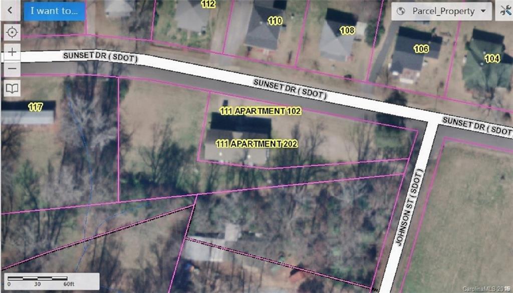 0.323 acre vacant lot in Clover town limits. Zoned residential. Road frontage on Sunset and Johnson.