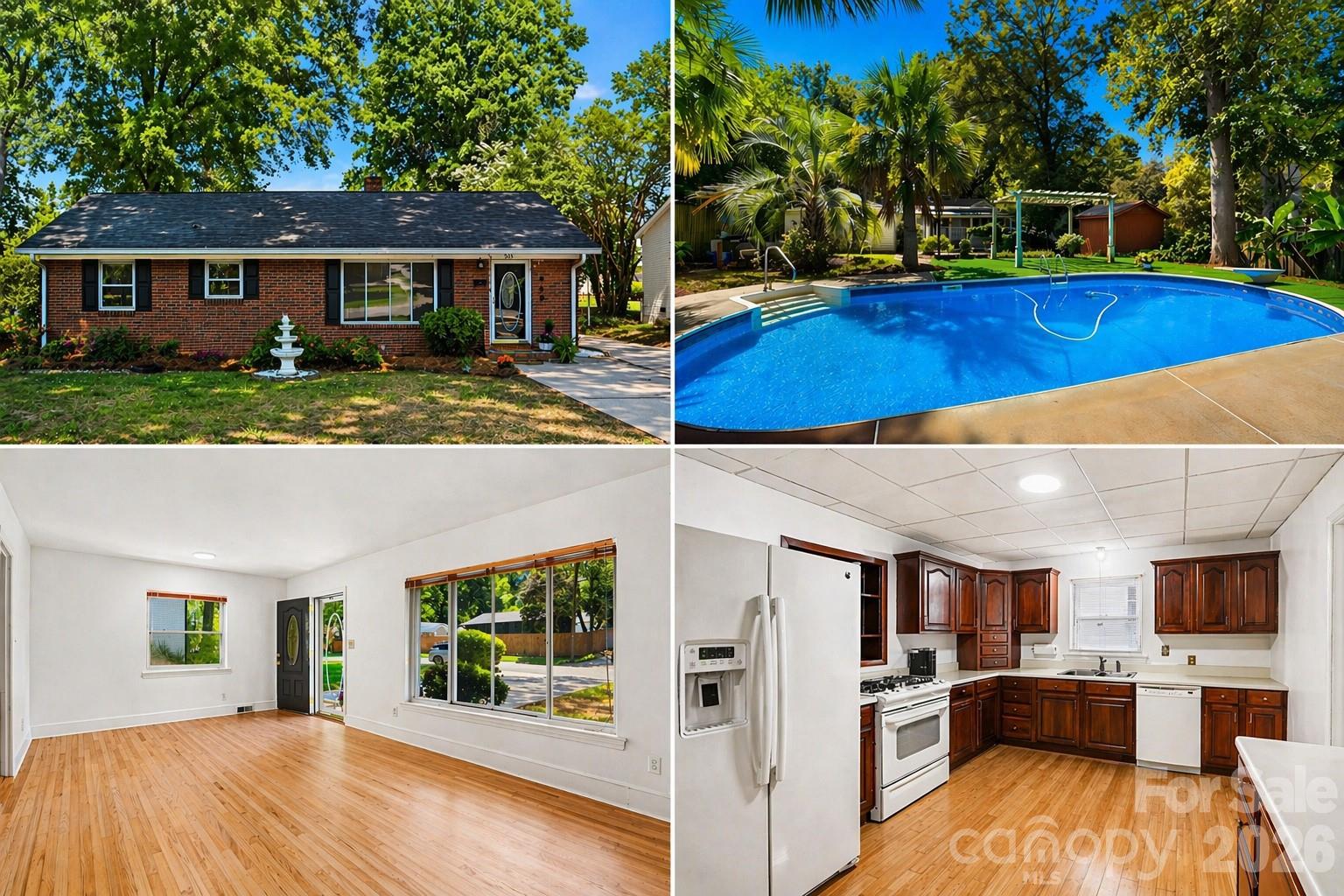 Who doesn't love a great brick ranch???  Here’s one that actually delivers!

This updated mid-century ranch brings the charm and the upgrades—sitting in a killer Charlotte location just 3.2 miles to Uptown and 2.5 miles to Plaza Midwood.  The home was appraised at 480K before ANY updates were completed!!!

Inside, the original character shows up the right way—paired with smart updates where it counts and built-ins throughout add both style and function. Fresh paint throughout, newly refinished white oak hardwoods in the family room, primary, hallway, and bedroom two, plus new carpet in bedroom three. Updated lighting and refreshed bathrooms keep things current without stripping the soul. The kitchen features updated cabinetry, gas range, and all appliances convey—refrigerator, dishwasher, and microwave. There’s also a spacious eat-in dining area that actually fits a real table (not a bistro set pretending to be one). The laundry room/mud room is conveniently located with an exit door to the driveway and back yard and features new carpet, built in cabinetry, a built in desk area and washer/dryer remain. 

Big-ticket items? Covered. New roof December 2025 and permitted crawlspace work, including new vapor barrier = less stress, more peace of mind.

Out back is where it gets fun. Private, fully fenced yard with a gas-heated in-ground pool and multiple flex spaces to make it your own. The real wildcard? An 800+ sq ft workshop—perfect for a studio, home office, gym, or future ADU setup. Add in two additional outbuildings (“she shed” / “he shed”) and you’ve got options for days.

Property Highlights:

3 bedrooms / 2 full baths
No HOA (yes, really)
Ample parking
Large, private fenced lot with mature trees
Close to Uptown, NoDa, and Plaza Midwood dining, shopping, and entertainment

If you’ve been hunting for a Charlotte brick ranch with character, real updates, move-in readiness, and legit income potential—this one checks the boxes without the usual compromises.

Heads up: Cameras on site. All showings must be agent-accompanied—no pop-bys. Review agent remarks before scheduling.