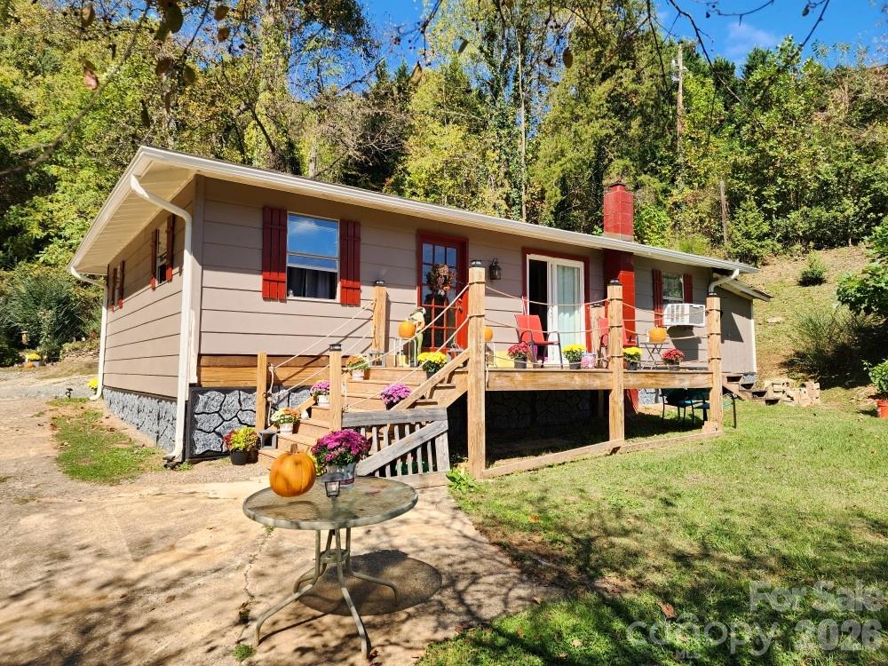 If you're dreaming of space to expand and a peaceful country setting with sweeping views, this property delivers. Nestled in the scenic Beaverdam community, this 3-bedroom, 1.5-bath home offers cozy comfort and rustic charm. Curl up by the wood-burning fireplace on chilly evenings, or unwind poolside while gazing at the majestic mountain range across the cove. Recent upgrades include a new well, new roof, and professional foundation repairs that have a transferable warranty and backed by a lifetime guarantee for peace of mind. This will be a portion of the deeded acrage approximately (.77 acres)  , but can be bought together with the single wide totaling (1.55 acres) MLS # 4311416. This home is ready for its next chapter—whether you're seeking a serene retreat, a multi-use property, or a place to build your vision. Schedule your showing today and come experience the possibilities.Please note: the laundry room addition was not permitted, and the selller will have the survey done before closing.