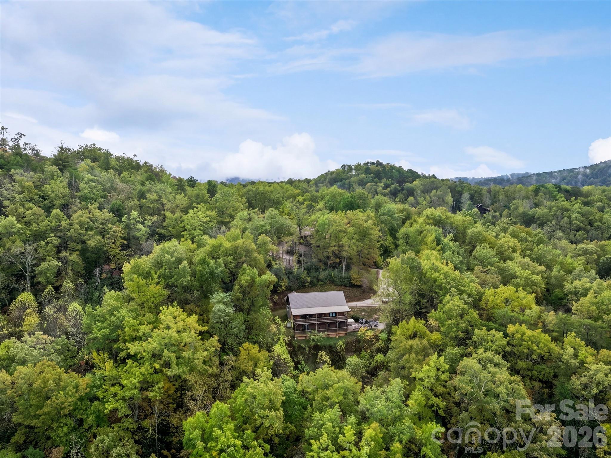 Welcome to the Hawk's View | A Fully Furnished, Turnkey Cabin in Bryson City, NC – Minutes from Downtown with Private Views of the Great Smoky Mountains National Park.

This classic cabin is situated on the quiet side of the Smokies—just minutes from Bryson City’s iconic downtown and the inviting waters of the Tuckaseegee River and Lake Fontana. With direct views of the Smokies and easy access to world-class fishing, hiking, Mtn biking, boating and rafting, this property offers an unbeatable location for adventurous families looking to put down roots in Western North Carolina or for savvy investors seeking a ready-to-rent vacation home that doubles as a strong portfolio asset! 

The soothing sounds of Lands Creek in the distance combined with the cabin’s private views into the nation's most visited National Park create a dramatic backdrop for this 4-bedroom, 2.5-bath mountain retreat. The open-concept main level is filled with natural light and thoughtfully decorated with classic cabin decor and features a stylish kitchen, dedicated dining space, guest bathroom, cozy living area with hardwood floors, natural stone fireplace with gas logs and a cathedral ceiling with tongue-and-groove pine and exposed beams. This epic gathering room flows seamlessly onto the upper deck, complete with rocking chairs and uninterrupted views of the National Park. 

The main level also includes a spacious primary suite with a cathedral ceiling and large gable windows letting in natural light, an iconic log-style king bed, large ensuite bathroom with shower and whirlpool tub, extra loft storage, and direct access to the upper deck. The lower level is a Smoky Mountain dream, with a large game room featuring an included pool table, media center and bar area. Three additional bedrooms and a full bathroom downstairs provide comfortable accommodations for up to 10 guests. Step outside to the screened-in porch with long-range views and unwind in the adjacent well-equipped outdoor space featuring a flagstone patio, hot tub, fire pit, picnic table, and inviting outdoor furniture.

The Hawk's View cabin is part of a highly respected, family-owned/operated resort. The owner/operators are incredible folks and are willing to continuing property management for future owners, offering a rare opportunity to easily invest in a plug-and-play asset in one of Western North Carolina’s most charming and adventure-filled destinations!