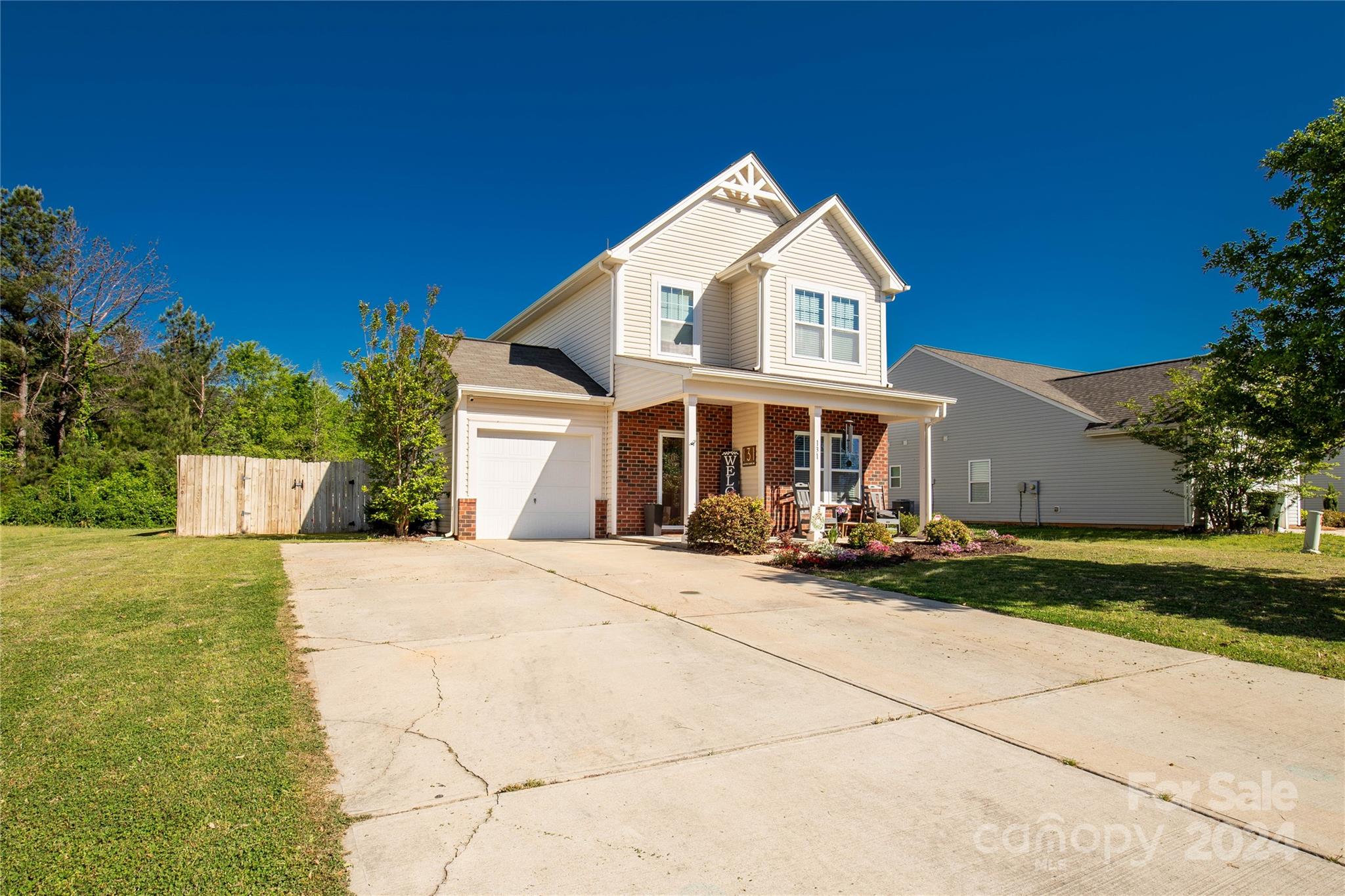 Welcome HOME to 131 Austen Lakes. This adorable home is ready to welcome you HOME! Outside you will find a lovely front porch with plenty of space for rocking chairs, a single-car garage, & a fenced backyard, including a brand new roof & new siding to be installed 7/3. Inside you'll be greeted with a neutral on-trend gray color palette that accents the home well! The front office space is perfect for those work-from-home days! You'll also find a drop-zone for keeping track of all the things needed for a day on the go, a powder room, & the laundry. The 1st floor also features the living room and kitchen. The Kitchen is open & bright with white cabinets, and a work island. The living room features built-ins which are a perfect complement to your big-screen TV! Upstairs you'll find a loft area, 2 guest rooms, a full bath, & the primary suite. The primary bedroom features its own en-suite bath and walk-in closet. Qualifies for Community Lending Program.