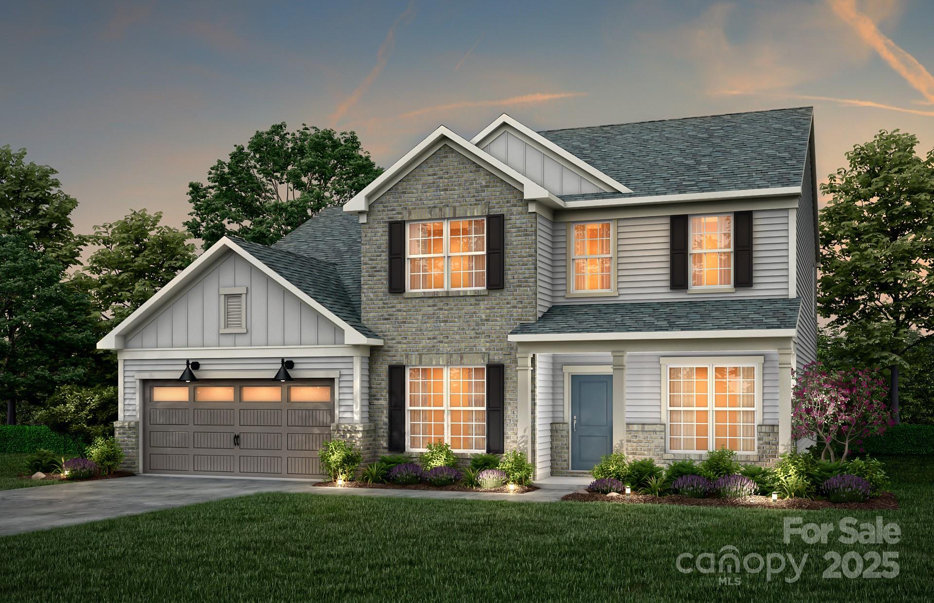 New Construction Home ready by January 2026 in Brand New Kinsdale Community in Indian Land!  All included List Price includes any current sales incentives as shown on our website, call for details.  Home sits on a 1/3 acre Culdesac lot that backs up to woods.  This Riverton Floor Plan offers beautifully curated selections and incredible structural features such as an inviting Sunroom, Tandem Garage, and private Office for working at home. This open floor plan will not disappoint with the spacious Gathering Room and magnificent Gourmet Kitchen with gas appliances.  Upstairs features a Game Room, plus 4 additional bedrooms and 3 full bathrooms, including the Owner's Bedroom and Bath with refreshing rainfall shower head.  All upgrades and options have been selected.  HOA fees include High-Speed Internet/Cable and private trash collection. All Photos are representative only, not of this home.