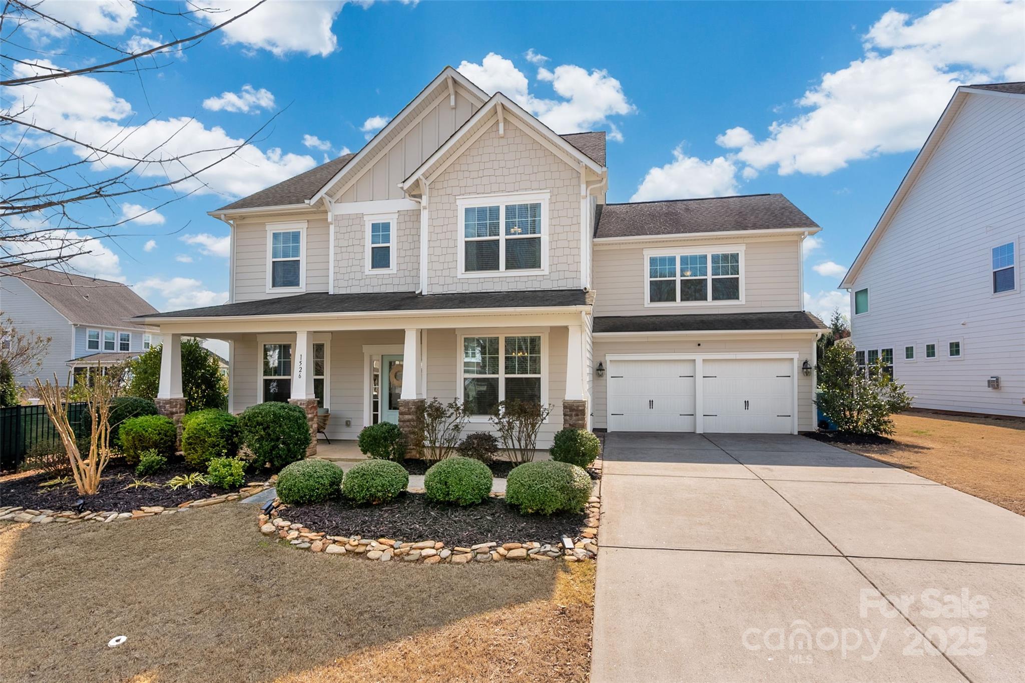Nestled in the heart of the desirable Springfield community, this exquisite 4-bed, 2.5-bath home offers a spacious layout. The main level features beautiful engineered hardwood floors, a cozy gas fireplace, and a private office with French doors. The kitchen boasts stainless steel appliances, granite countertops, freshly painted cabinets, and a walk-in pantry. Enjoy a large bonus room, unwind in the bright sunroom with Eze Breeze windows, and take a dip in the inground pool with a safety cover. The outdoor space is perfect for entertaining, featuring a paver patio, built-in grill station, and fenced backyard. Additional upgrades include a drop zone, decorative mirrors and lights in the primary bath, shiplap accents, and a new electric water heater. HOA amenities include 3 pools, tennis and pickleball courts, nature trails, playgrounds, community events, and a membership to Anne Springs Greenway. Don’t miss your chance to call this beautiful home yours and join a fantastic community!