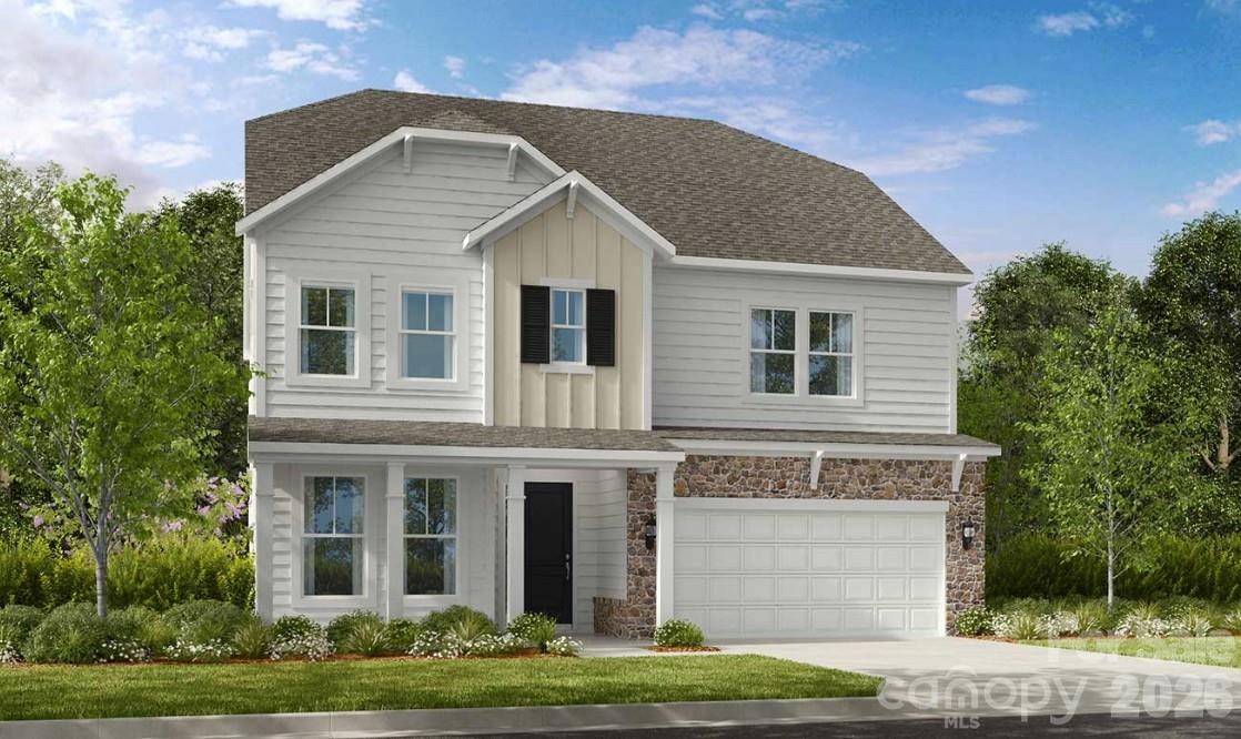 What's Special: 3-Story | Wooded View | Large Game Room | Gourmet Kitchen. New Construction - October Completion! Built by America's Most Trusted Home Builder. Welcome to the Waverly at 18246 Torchbearer Lane in The Coves at Lake Wylie! This home offers an airy open concept first floor designed for both everyday living and entertaining. The spacious great room flows into the kitchen with a center island and a formal dining area, creating a connected and inviting layout. Tucked just off the great room, a private guest bedroom with access to a full bathroom adds extra flexibility, while a covered back patio offers a peaceful spot to enjoy the backyard. Upstairs, the primary suite spans the rear of the home and features a luxurious bathroom with a dual sink vanity, soaking tub, walk in shower, and two walk in closets. The second floor also includes three secondary bedrooms, two full bathrooms, a laundry room, and a spacious loft, while the third level completes the home with a game room, an additional secondary bedroom, and a full bathroom. Discover new single-family homes at The Coves on Lake Wylie, a lakeside community within The Palisades master development in Charlotte, North Carolina. Residents enjoy direct access to Lake Wylie with kayak, canoe, and paddle board storage, along with a community dock for fishing and taking in peaceful water views. Planned amenities coming in late 2027 include a resort-style pool, pickleball courts, walking trails, a play area, and a dog park that make it easy to enjoy every day close to home. The Palisades offers an elevated lifestyle with optional country club access and nearby recreational options, including the 18-hole Jack Nicklaus-designed golf course. Convenient access to I-77 and South Carolina 160 supports easy commutes to Uptown Charlotte, while Pier 49 Marina, McDowell Nature Preserve, and everyday conveniences like Target, Sprouts Farmer’s Market, Publix, and local restaurants are all just minutes away. Additional Highlights Include: main floor guest bedroom and full bathroom, additional windows in the formal dining room, tray ceiling in the formal dining room, gas fireplace, covered back patio, a shower in the main floor bathroom, additional windows in the loft, and a tray ceiling in the primary bedroom. Photos are for representative purposes only.