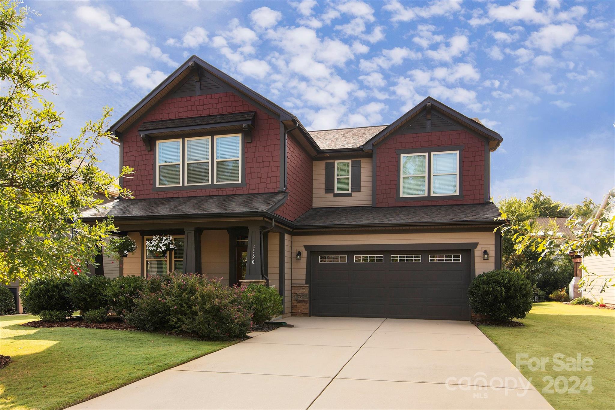 Built in 2018, this beautiful, arts & crafts style home in Lake Crest features 9 ft ceilings on both levels, with engineered hardwoods throughout the main level. An entry hall leads to a beautiful and thoughtfully designed kitchen with an oversized island, granite countertops, gas cooktop, and walk-in pantry. Open to the kitchen is a great room with gas logs and a home center/computer niche tucked in the corner. Upstairs, the loft is a wonderful place to gather, and you'll find a spacious primary bedroom with a tray ceiling, an inviting bath with a large walk-in shower with a bench seat, garden tub, dual sinks, separate water closet, & walk-in closet. Lovely patio space with a pergola and fenced back yard make a great place to enjoy the cooler weather! Exterior features a 30 year roof & Hardie ColorPlus siding. All awesomely located only two homes away from the community pool! Enjoy life in the heart of Lake Wylie! Easy access to restaurants & shopping, and nearby Camp Thunderbird.