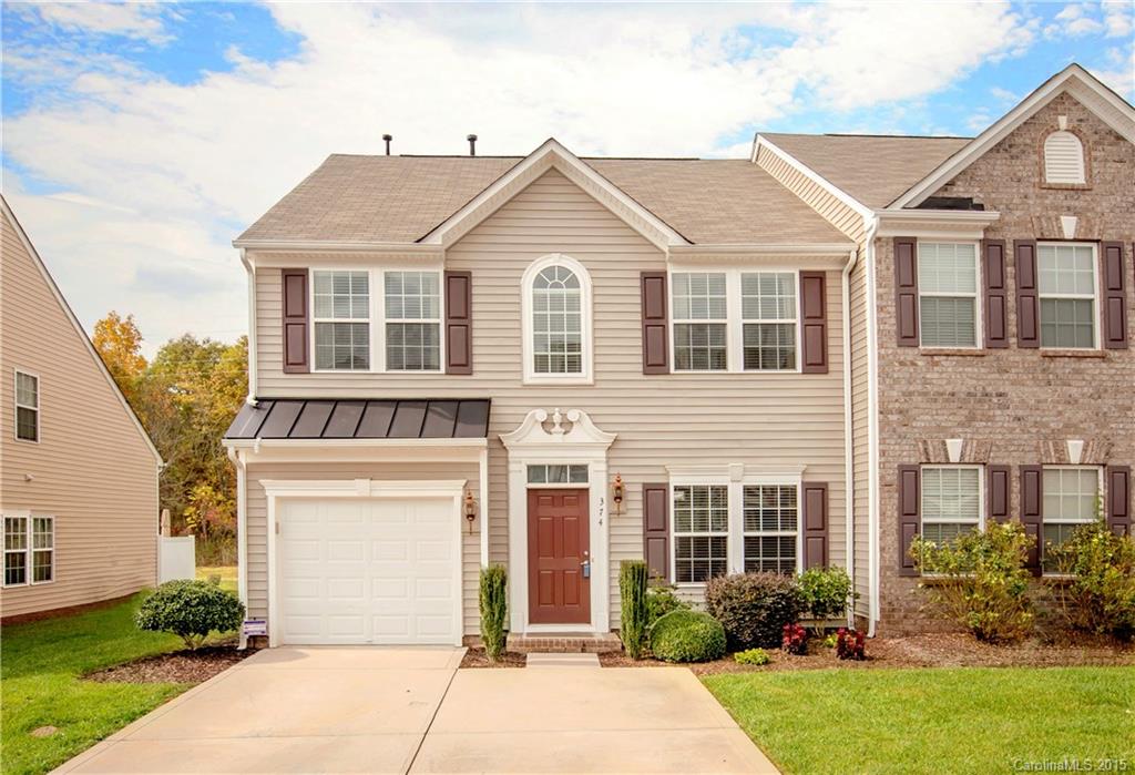 Exceptionally maintained end-unit townhome in gated community of Harpers Green, Lake Wylie. Home located towards back of the neighborhood & features private, rear-yard area. New hardwood floors downstairs - tile in kitchen. Large Kitchen opens to Living Room and Breakfast nook. Formal Dining space. Large Master Bedroom upstairs features large double closets. Secondary bedrooms are a good size as well. New carpeting thru upstairs. Enjoy rear patio with pergola. Refrigerator incld.